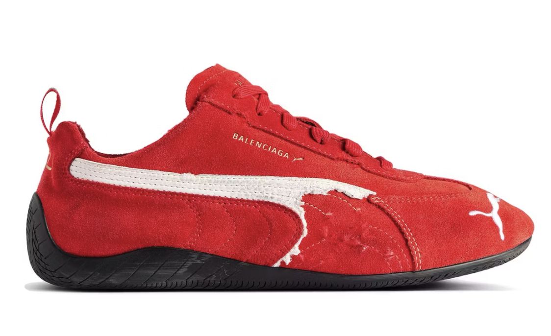 Balenciaga x Puma Speedcat Suede Distressed Red White • Brand New