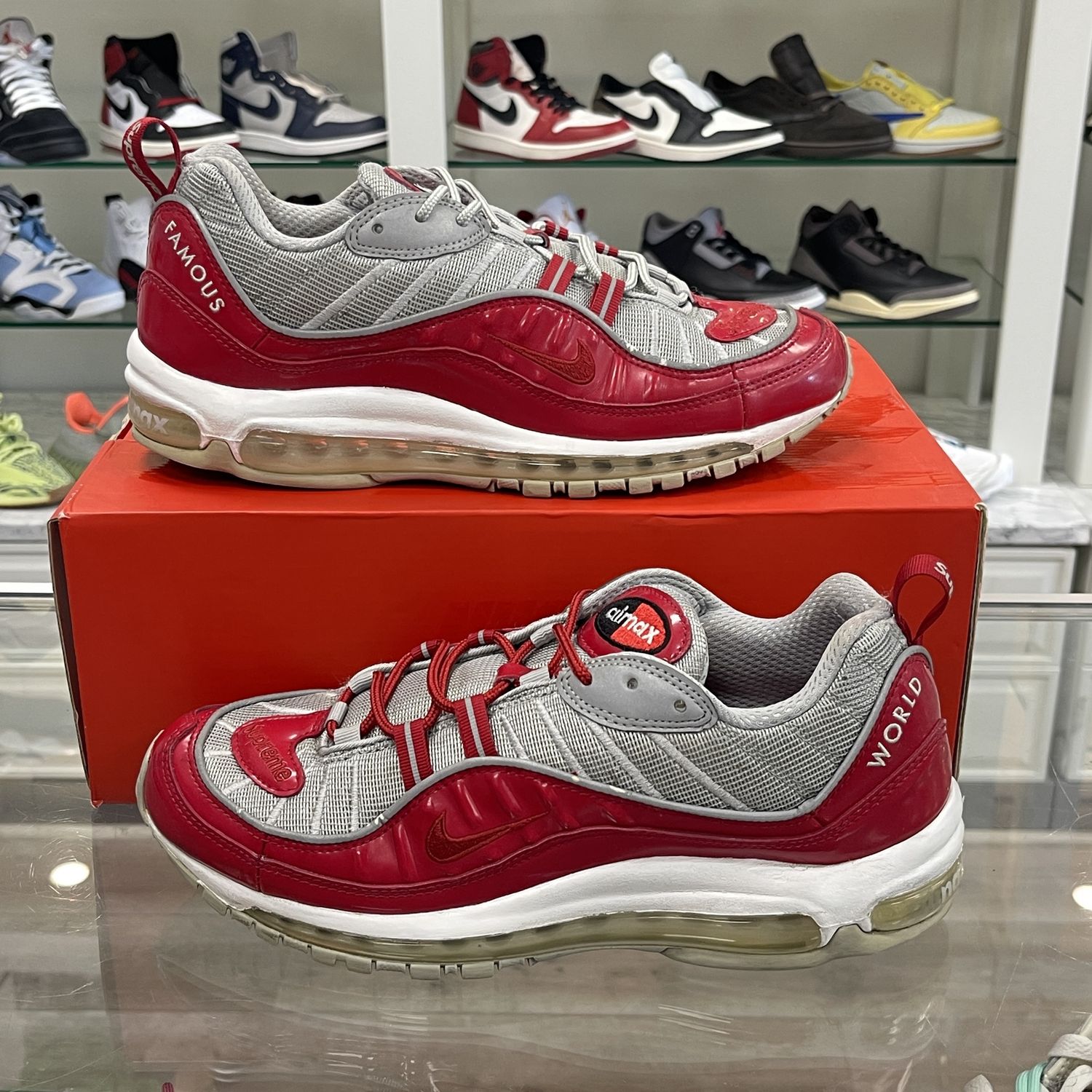 Nike Air Max 98 Supreme Varsity Red, Product Condition: Pre-Owned, Shoe Size: US M 9