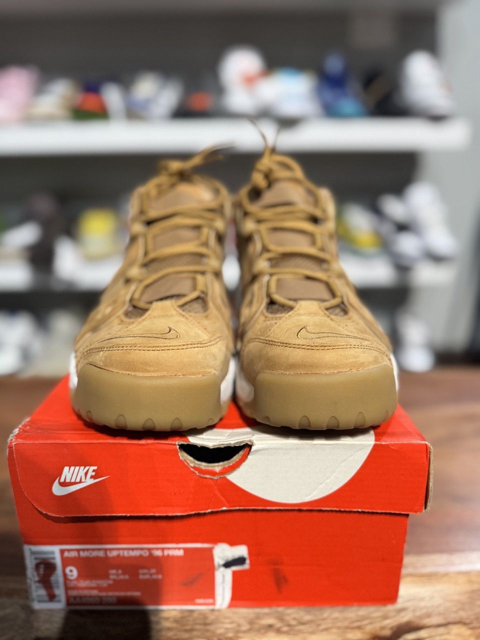 Nike Air More Uptempo Flax - Pre-Owned, Product Condition: Pre-Owned, Shoe Size: US M 9