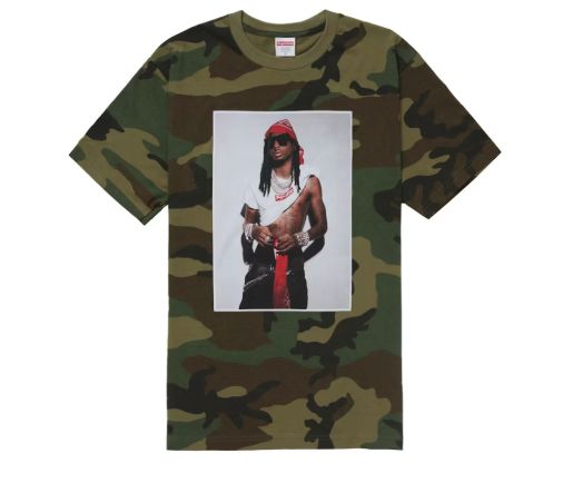 Supreme Playboi Carti Tee Woodland Camo
