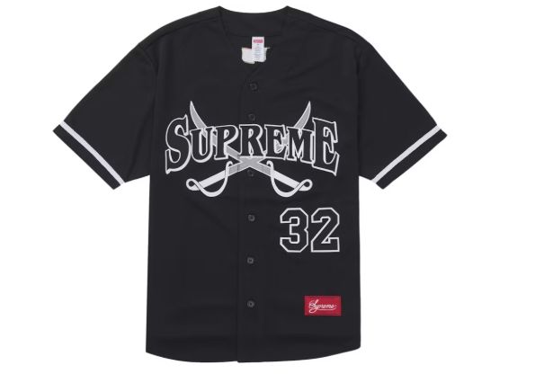 Supreme Swords Baseball Jersey Black