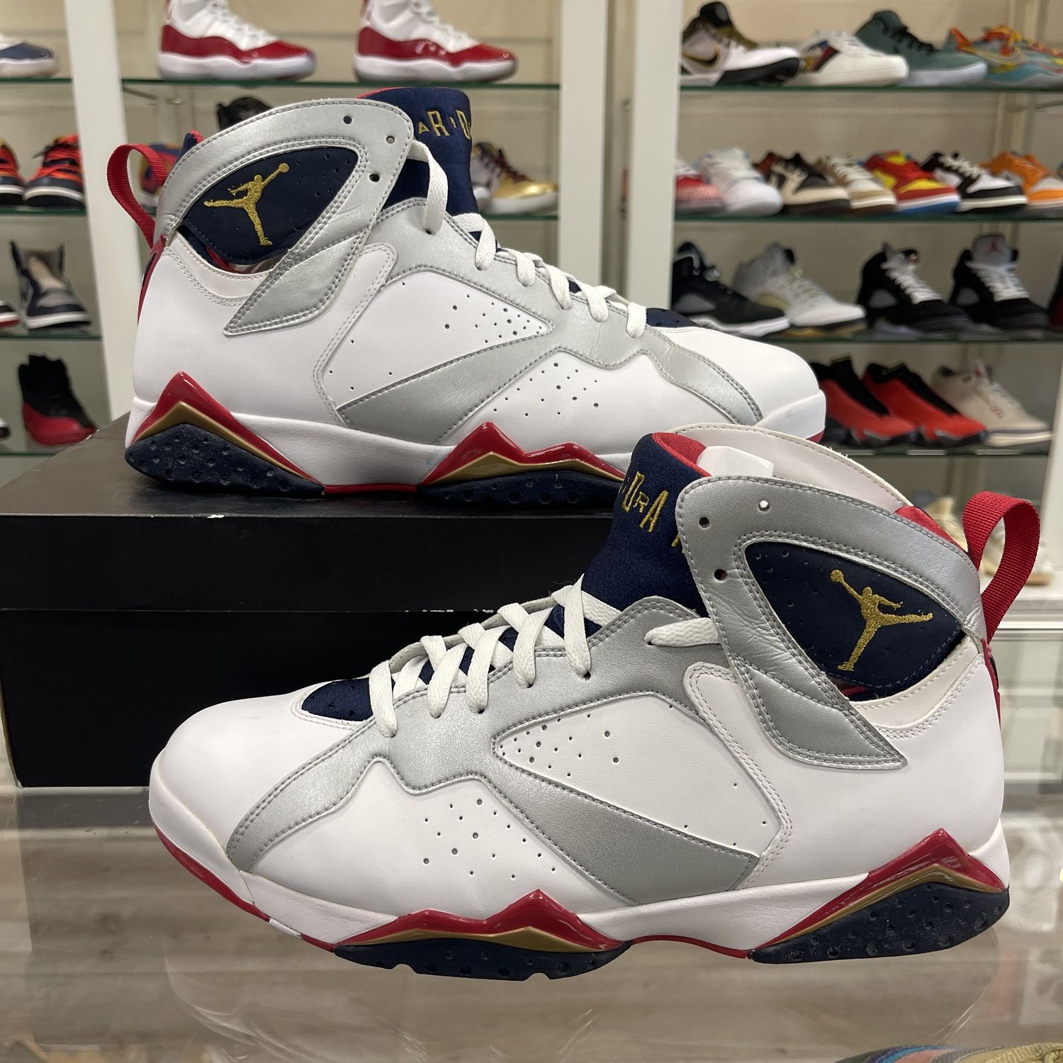 Jordan 7 Retro Olympic (2012) - Pre-Owned, Product Condition: Pre-Owned, Shoe Size: US M 13