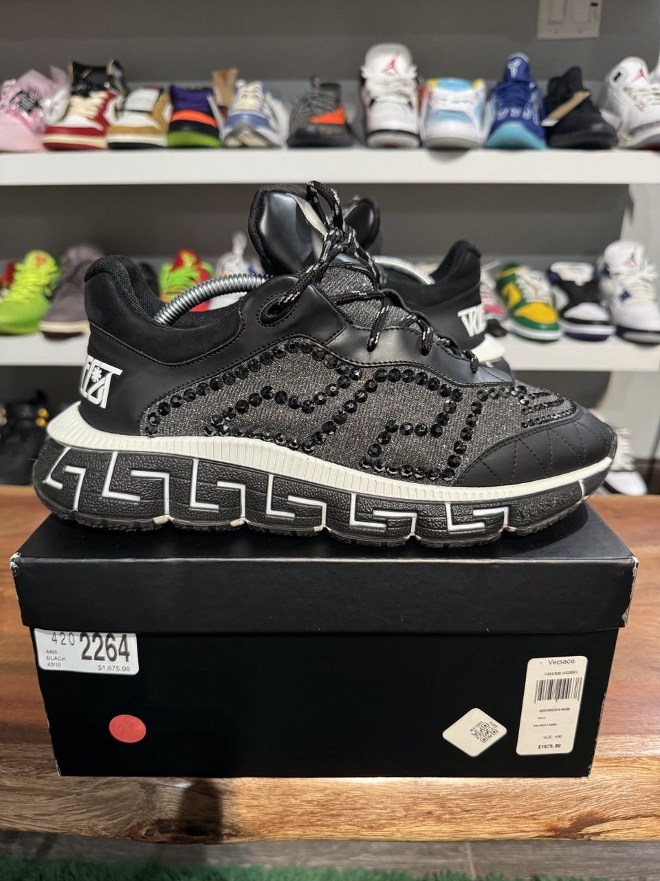 Versace crystal sneakers - Pre-Owned, Product Condition: Pre-Owned, Shoe Size: US M 10