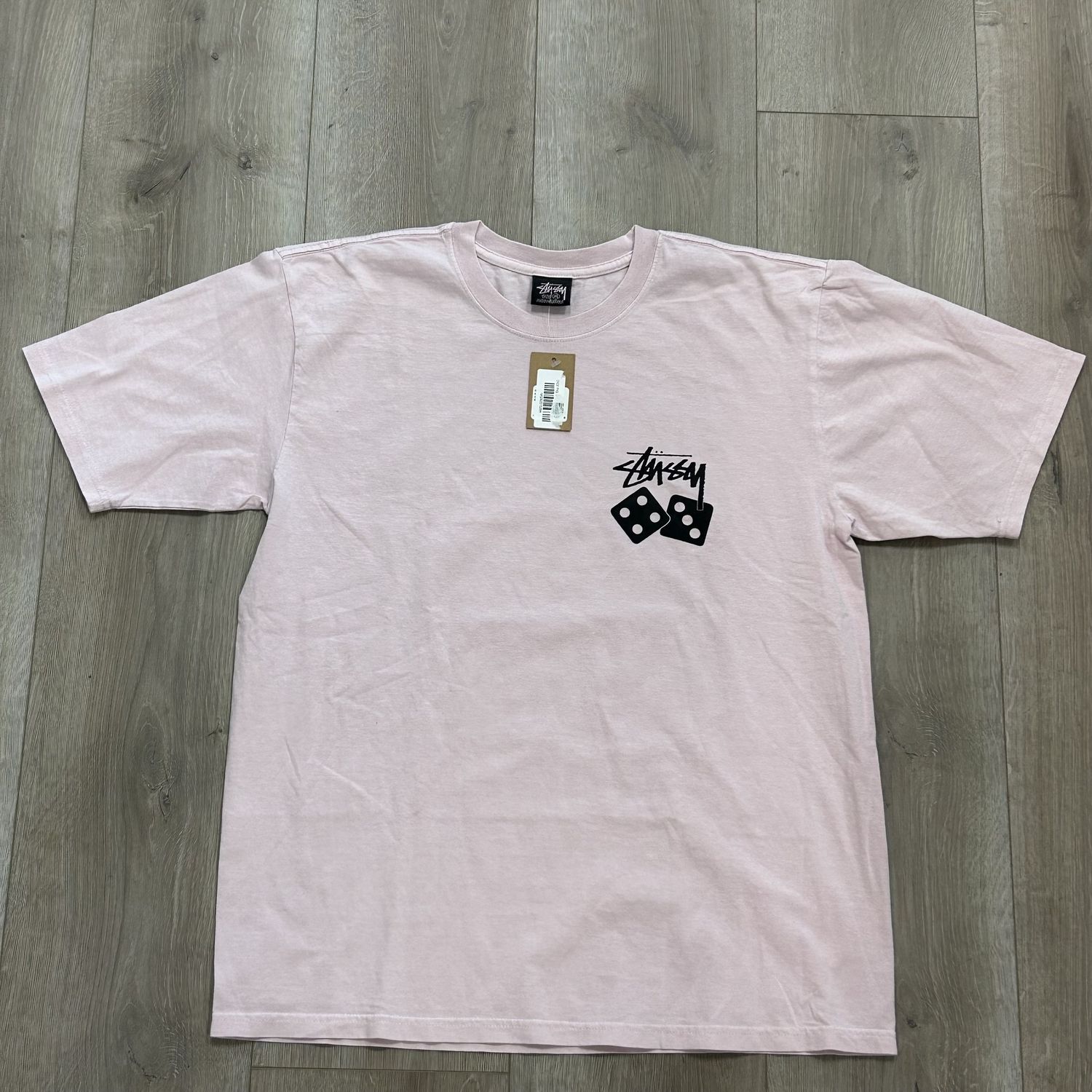 Stussy Dice Pigment Dyed Tee &#39;Blush&#39; - Brand New, Product Condition: Brand New, Clothing Size: M