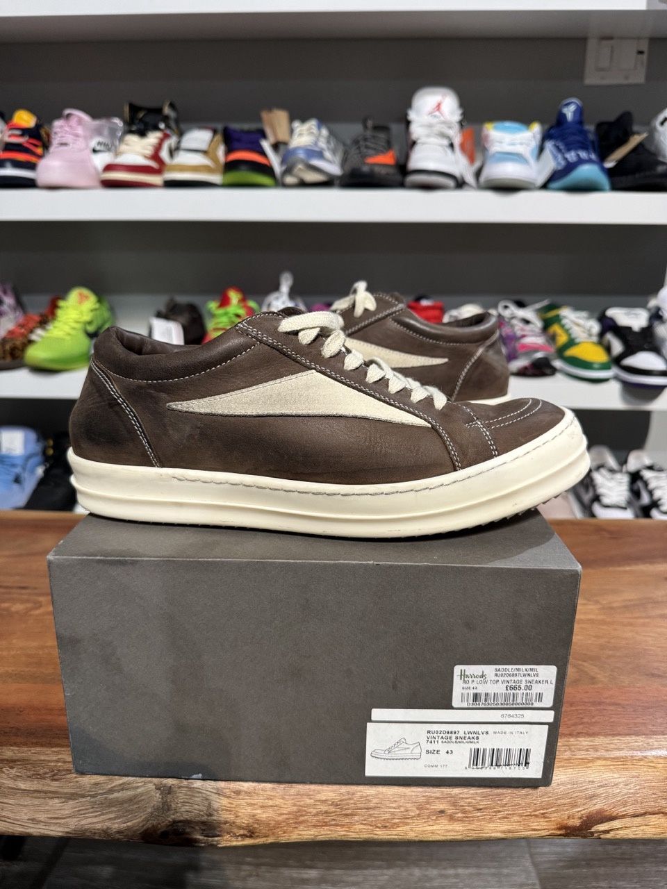 Rick Owens Porterville Vintage Low Fawn Milk • Pre-Owned, Product Condition: Pre-Owned, Shoe Size: US M 10