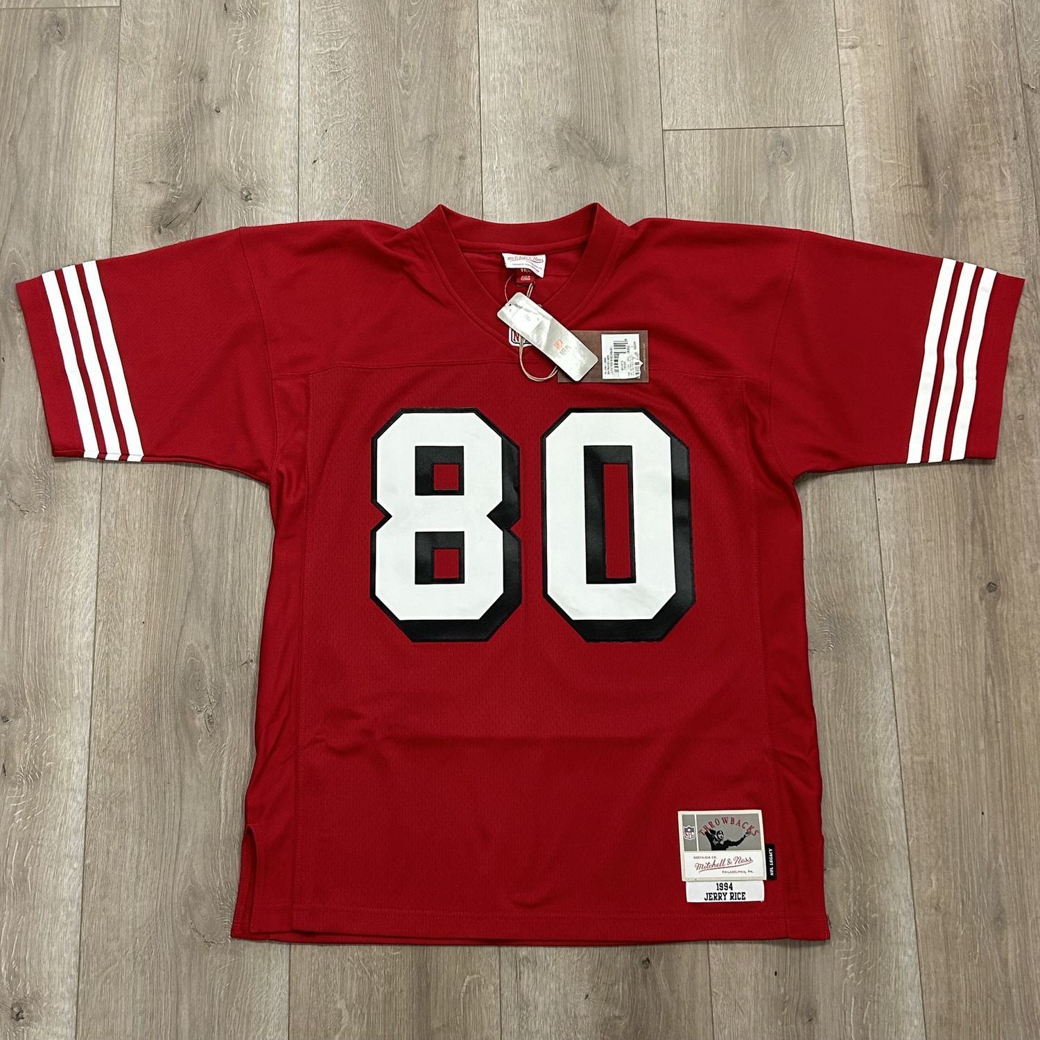 Men&#39;s Jerry Rice Scarlet San Francisco 49ers 1994 Legacy Player Jersey - New, Product Condition: Brand New, Shoe Size: L