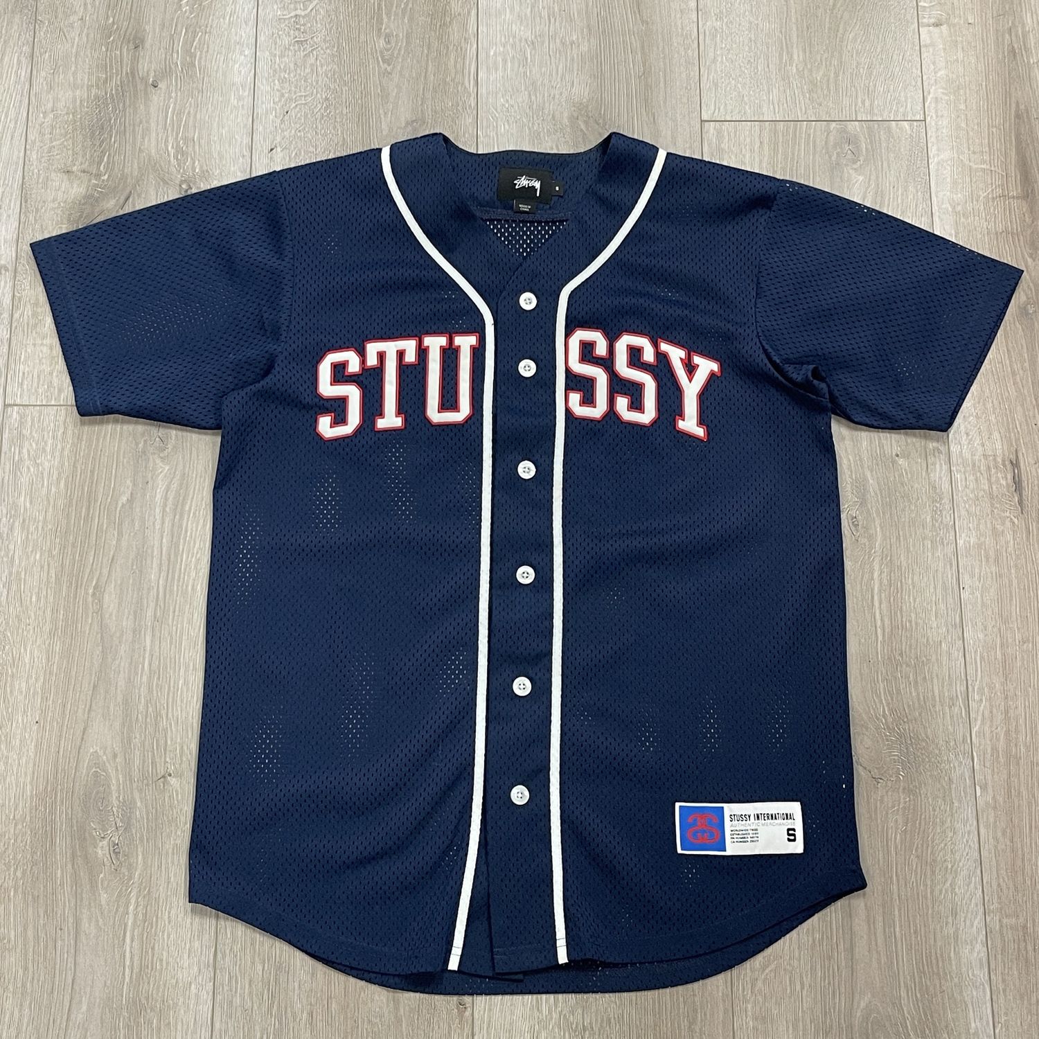 Stussy World Tour Baseball Jersey - Pre-Owned, Clothing Size: S, Product Condition: Pre-Owned