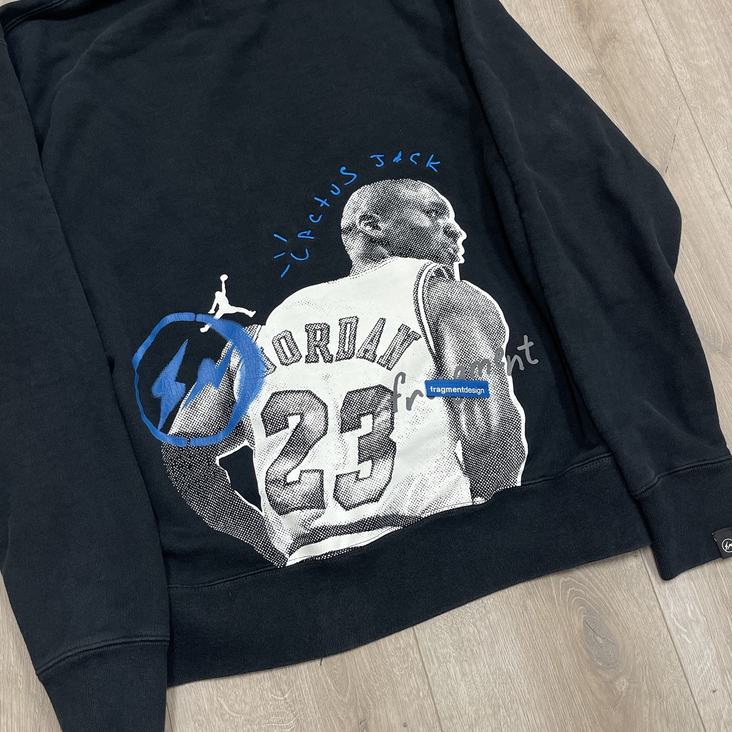 Air Jordan x Travis Scott x Fragment Hoodie &#39;Black&#39; - Pre-Owned, Clothing Size: M, Product Condition: Pre-Owned