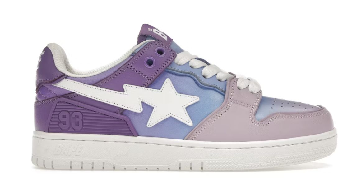 A Bathing Ape Bape SK8 Sta Purple Gradient - Brand New