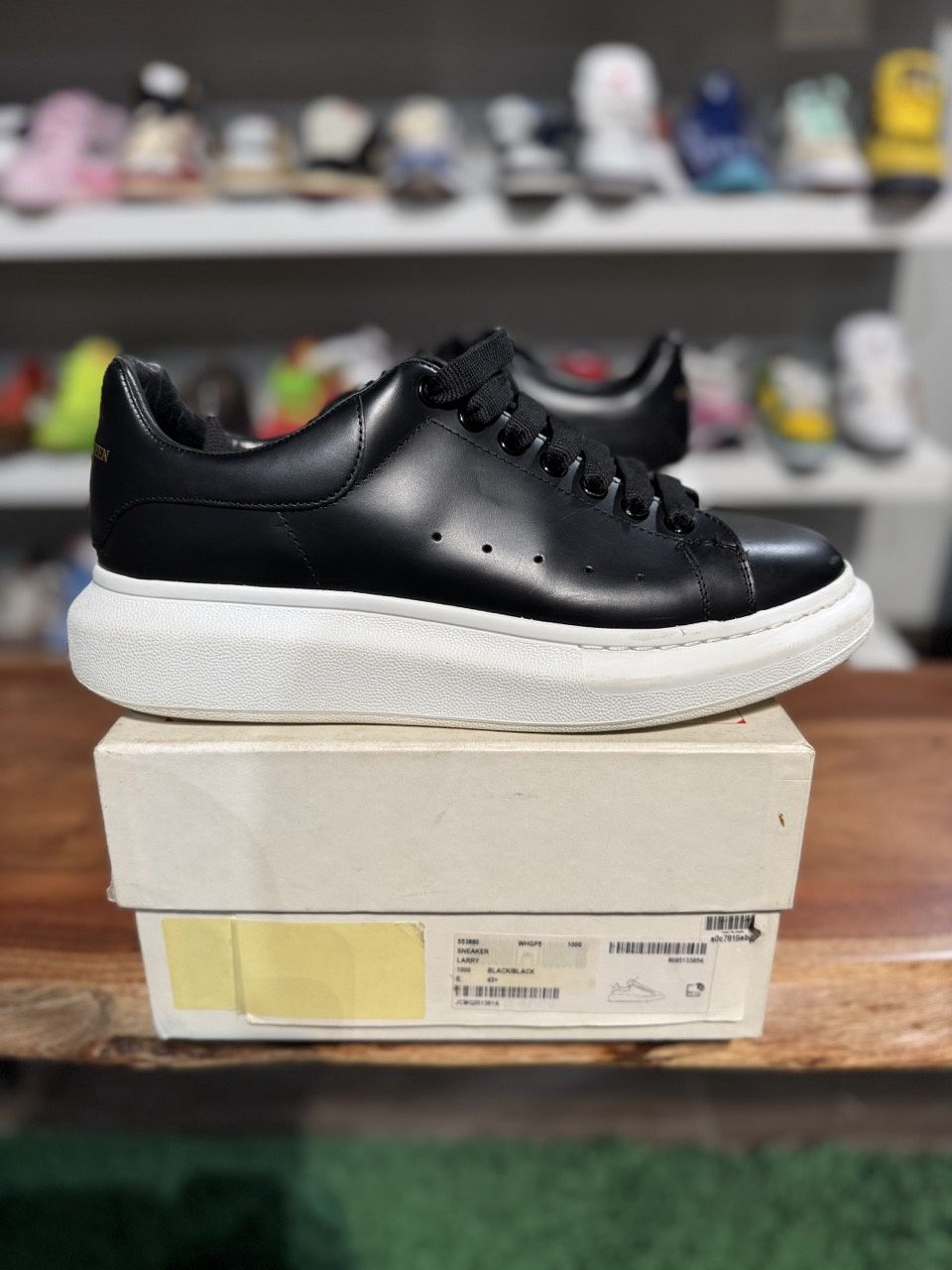 Alexander McQueen Oversized Black White Sole  - PreOwned, Product Condition: Pre-Owned, Shoe Size: US M 10.5