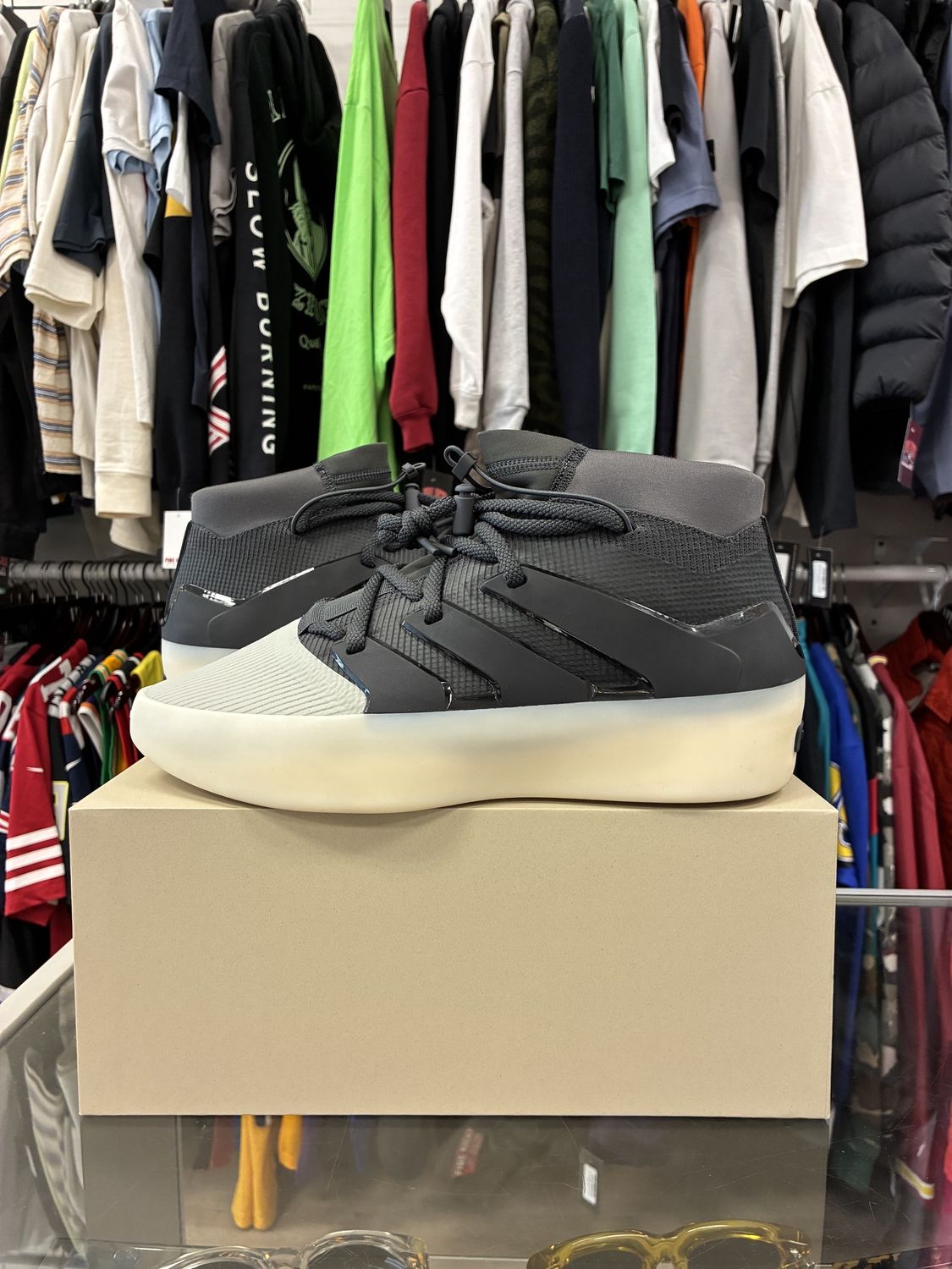adidas Fear of God Athletics I Basketball Carbon Sesame - Pre-Owned, Product Condition: Pre-Owned, Shoe Size: US M 12.5