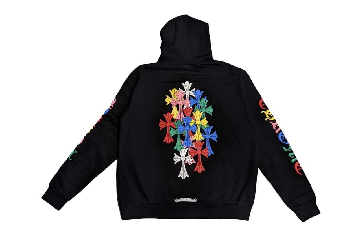 Chrome Hearts Multi Color Cross Cemetery Zip Up Hoodie Black • Pre-Owned, Clothing Size: US XL, Product Condition: Pre-Owned