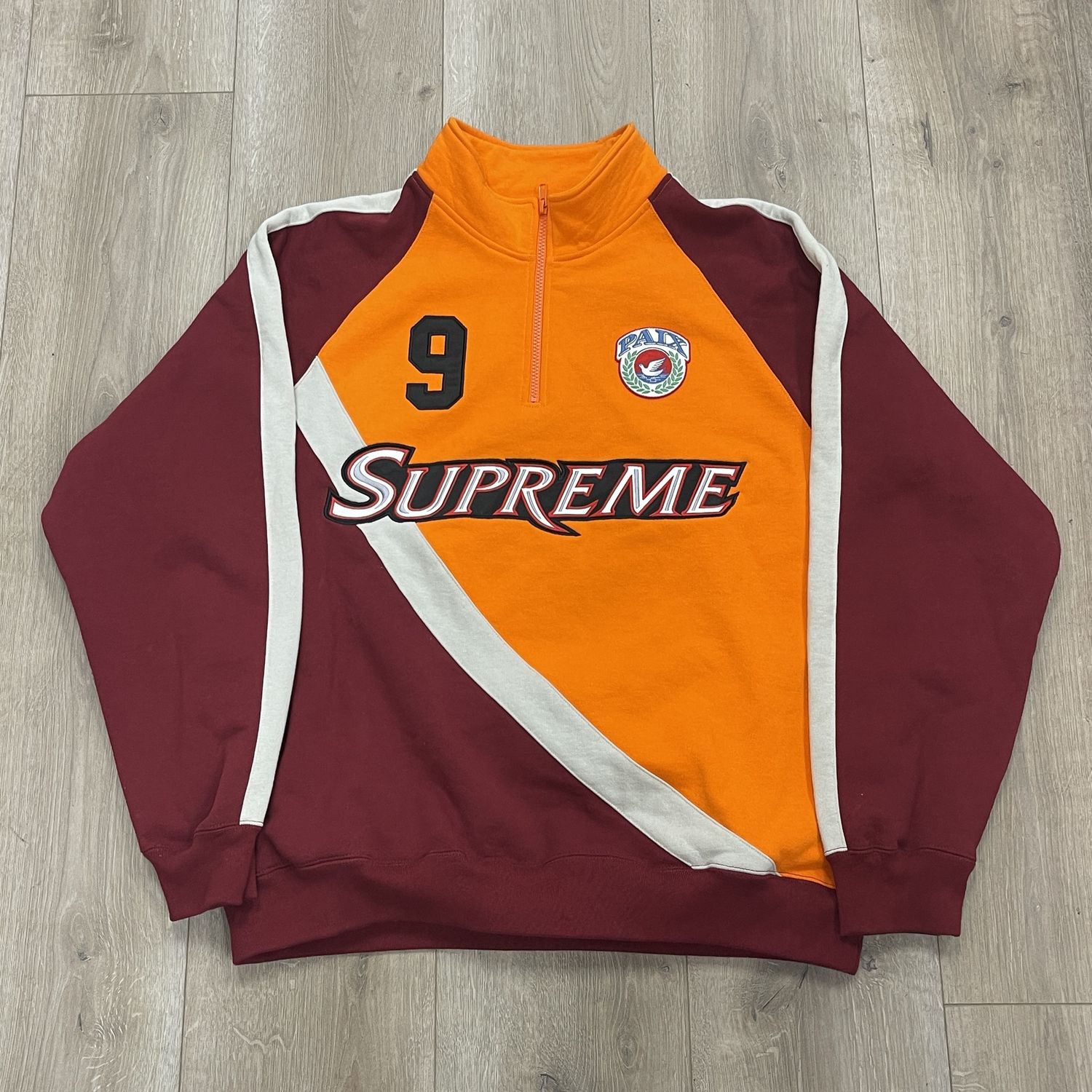 Supreme Equipé Half Zip Sweatshirt &#39;Dark Orange&#39;  - Pre-Owned