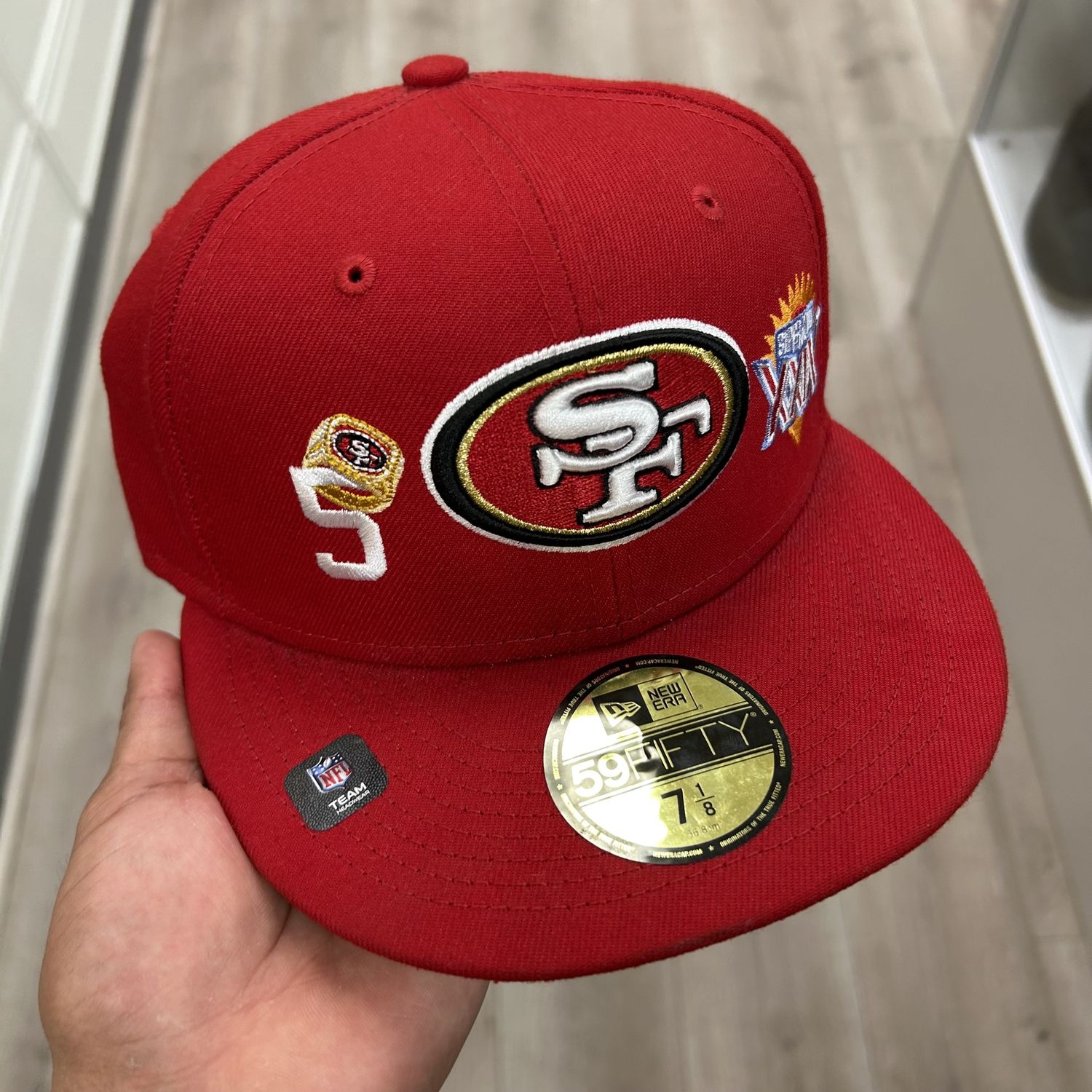 SF 9ers Fitted Hat Super Bowl Champs - Pre-Owned, Accessory Size: 7 1/8