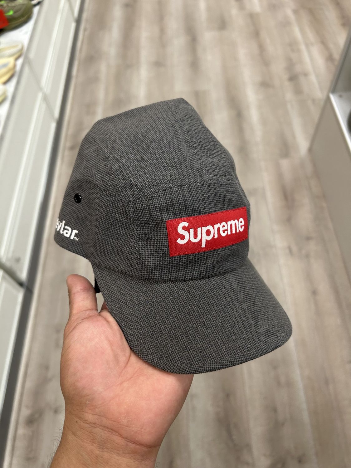 Supreme Kevlar Camp Cap &#39;Dark Grey&#39; - Pre-Owned, Accessory Size: Snapback