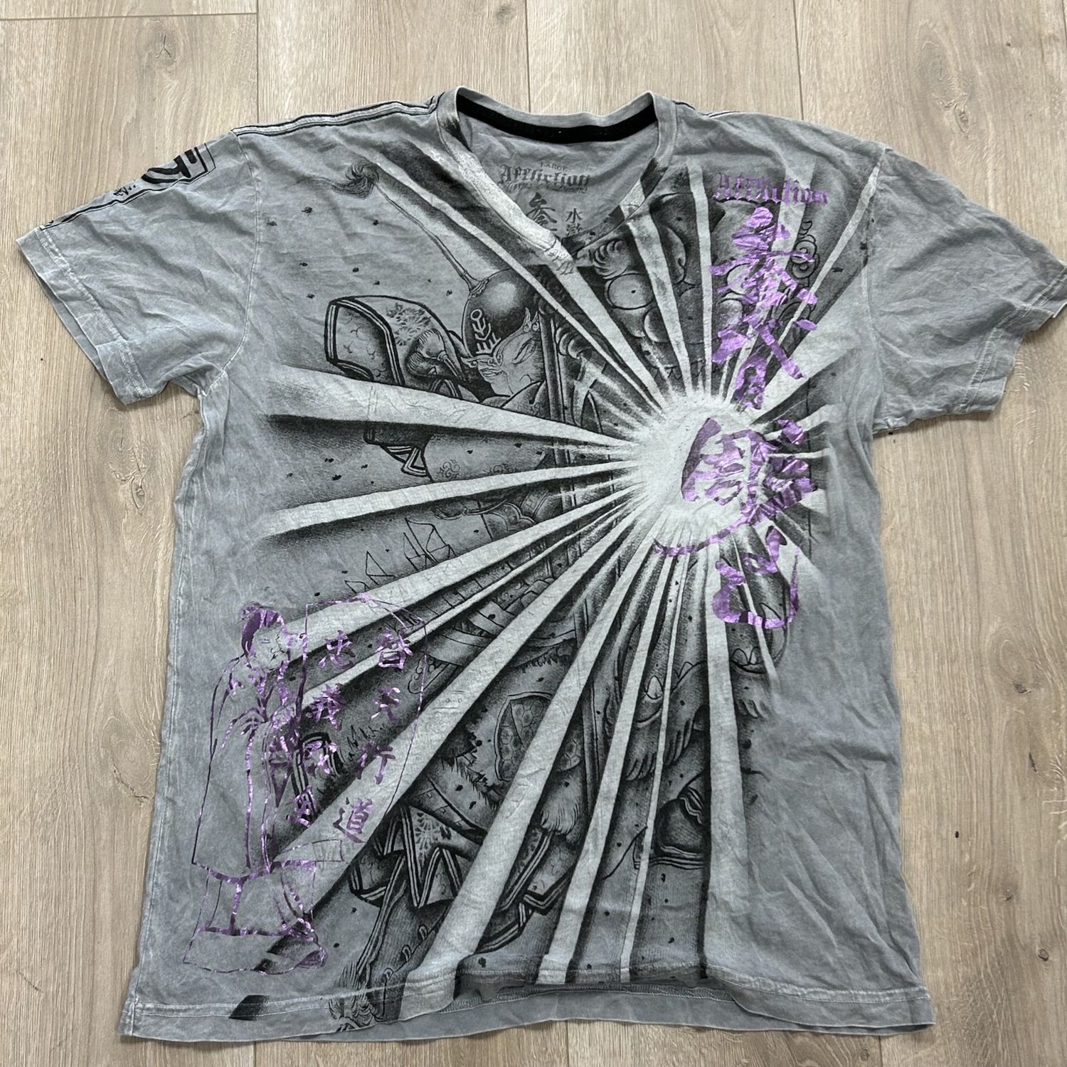 Affliction Heroes &amp; Demons by Horiyoshi III Tee - Pre-Owned, Clothing Size: L, Product Condition: Pre-Owned