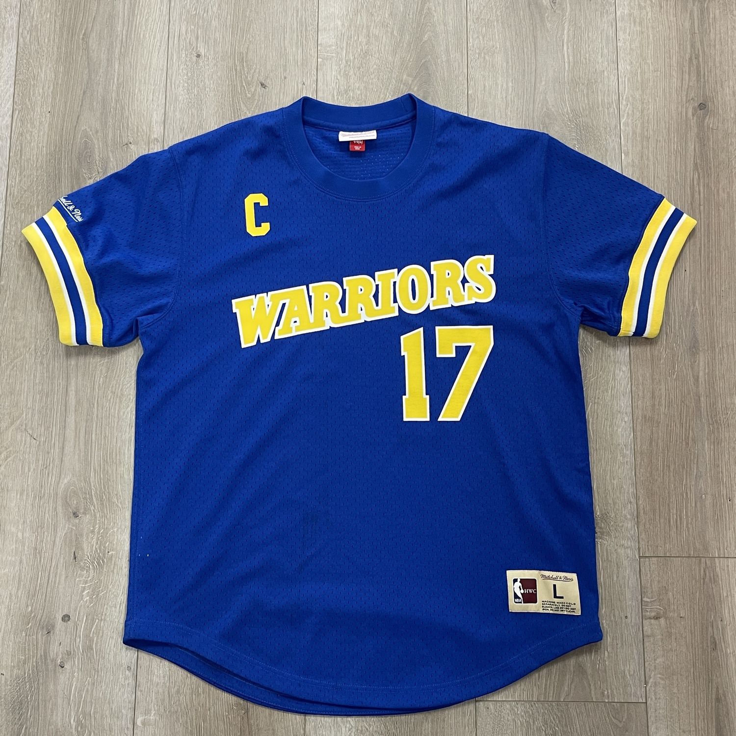 Chris Mullin Golden State Warriors Mitchell &amp; Ness NBA Men&#39;s Mesh Jersey Shirt - Brand New, Clothing Size: L, Product Condition: Brand New