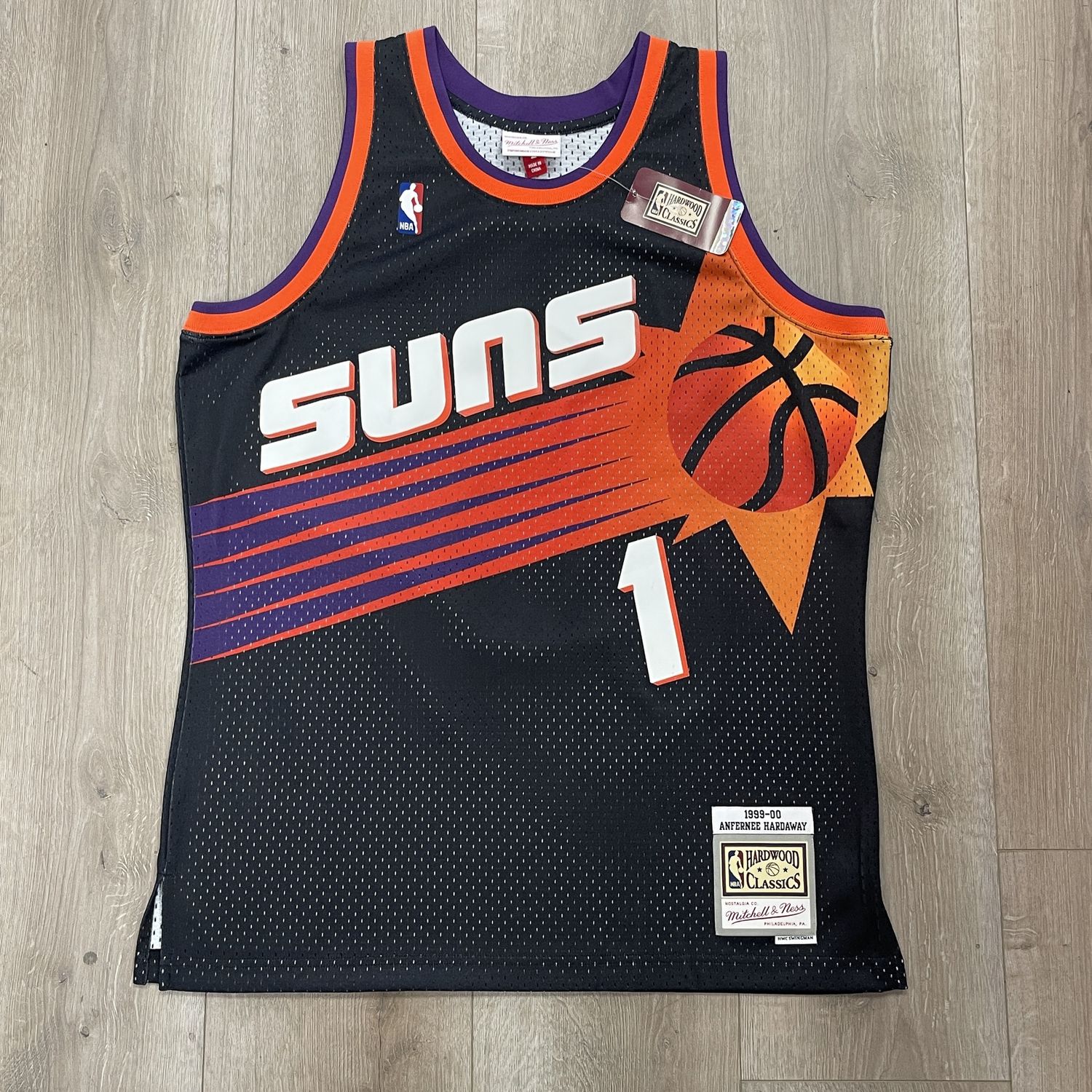 Men&#39;s Penny Hardaway Black Phoenix Suns Hardwood Classics Swingman Player Jersey - Brand New, Clothing Size: L, Product Condition: Brand New