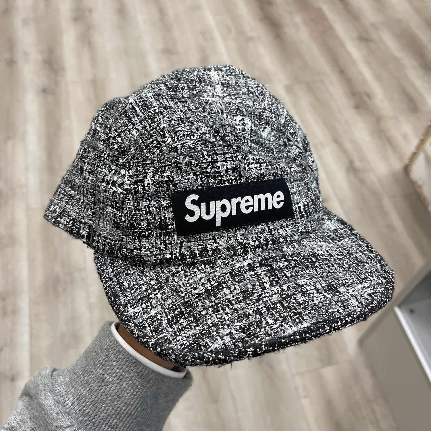 Supreme Boucle Camp (SS18) Cap Black - Pre-Owned, Product Condition: Pre-Owned