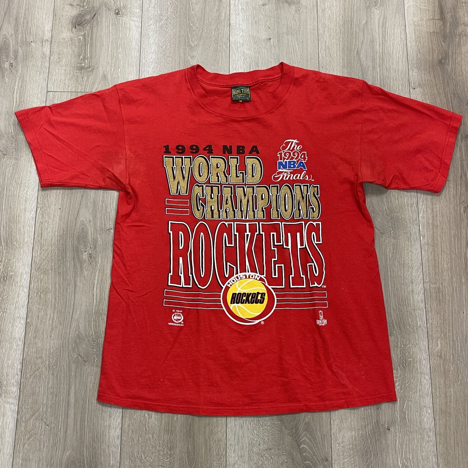 Vintage Houston Rockets 1994 NBA World Champions Short Sleeve Shirt - Pre-Owned, Clothing Size: XL, Product Condition: Pre-Owned
