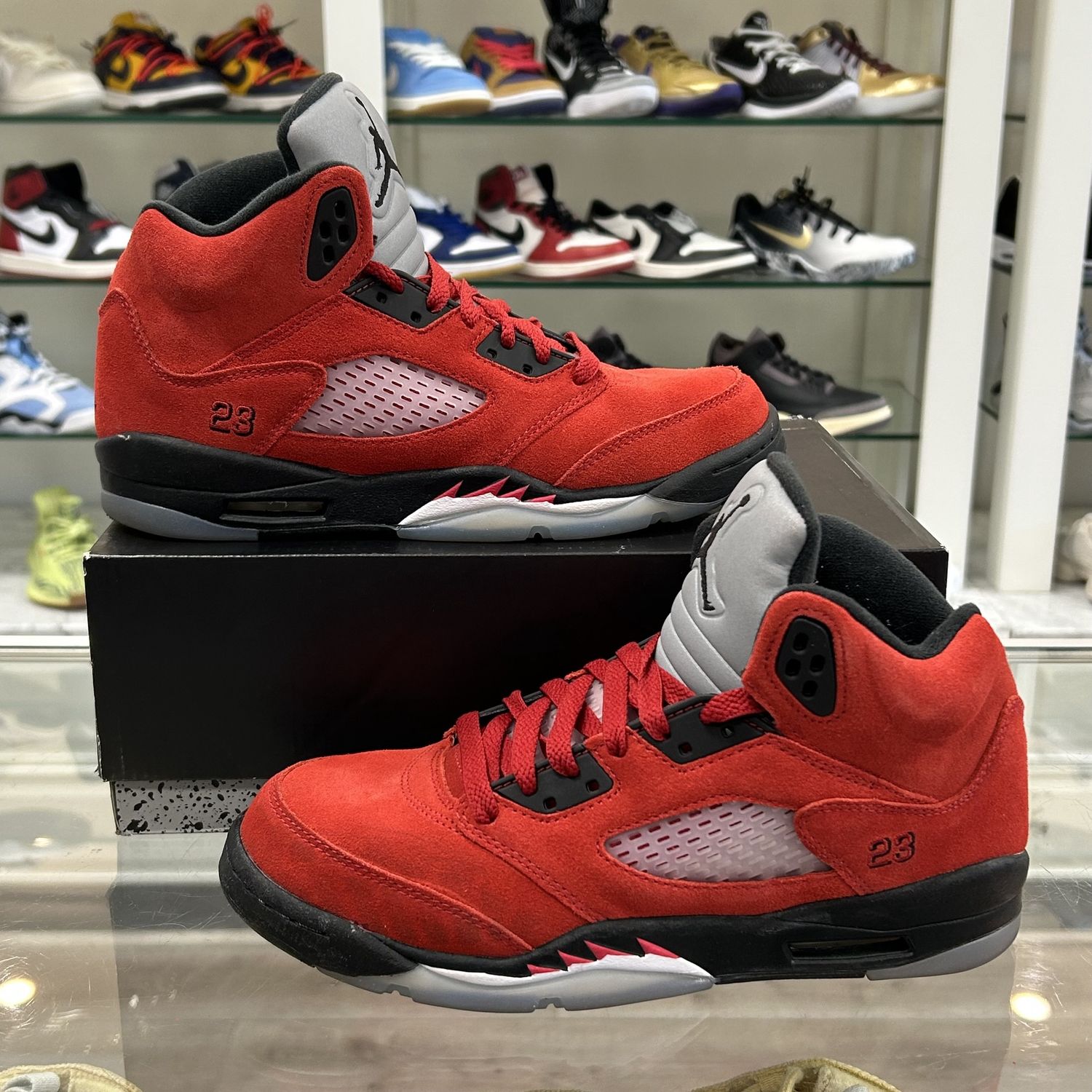 Jordan 5 Retro Raging Bull Red (2021) (GS) - Pre-Owned, Product Condition: Pre-Owned, Shoe Size: US M 7Y
