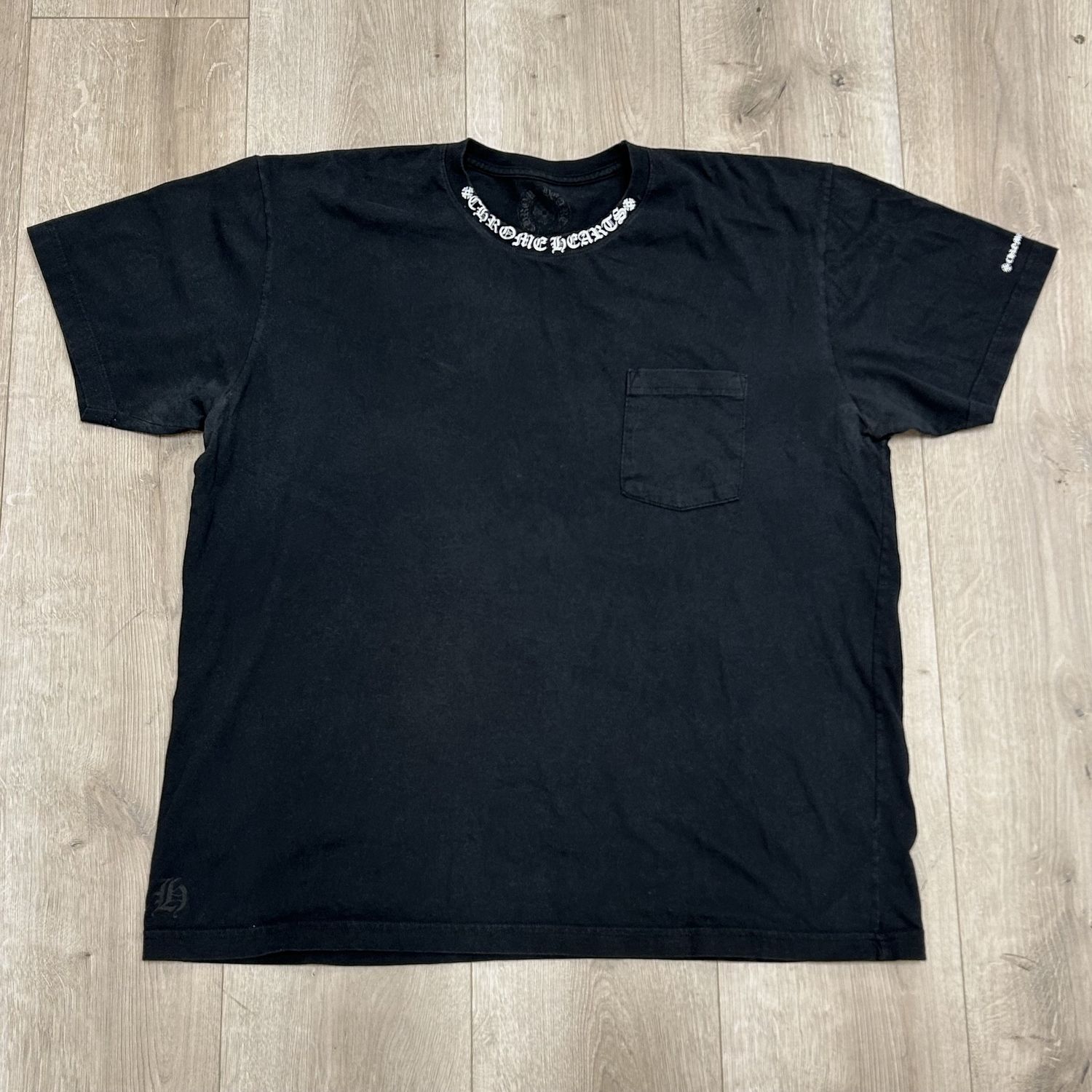 Chrom Hearts Neck Logo Pocket Tee - Pre-Owned, Clothing Size: XXL, Product Condition: Pre-Owned
