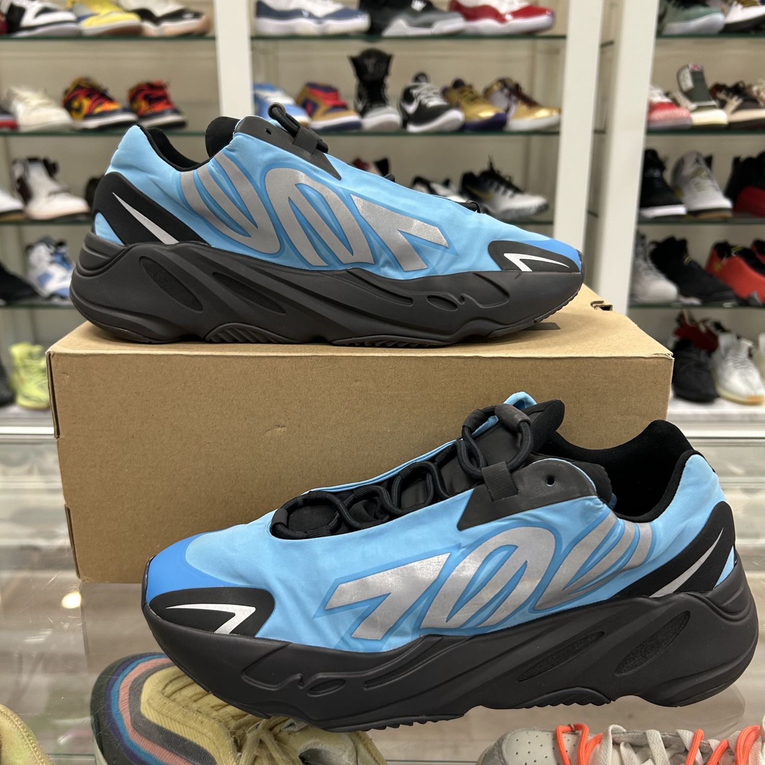adidas Yeezy Boost 700 MNVN Bright Cyan - Pre-Owned, Product Condition: Pre-Owned, Shoe Size: US M 10.5