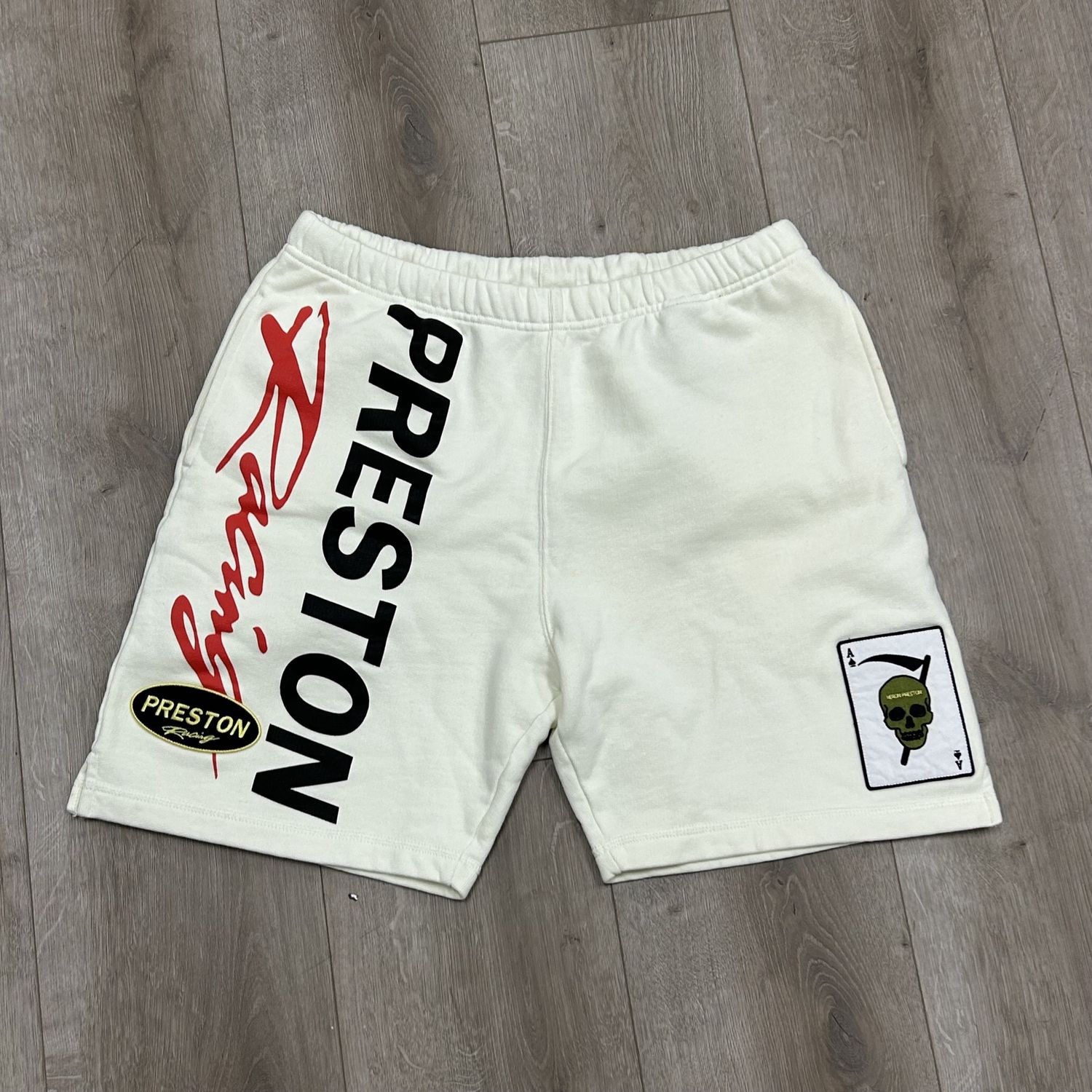 Heron Preston Cream Shorts - Pre-Owned, Clothing Size: L, Product Condition: Pre-Owned