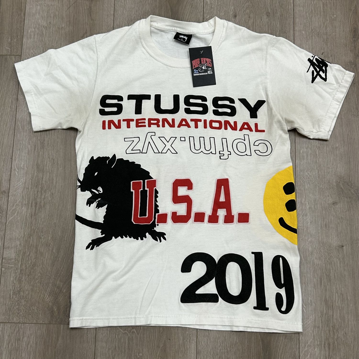 Stussy x Cactus Plant Flea Market USA 2019 Tee - Pre-Owned, Clothing Size: S, Product Condition: Pre-Owned