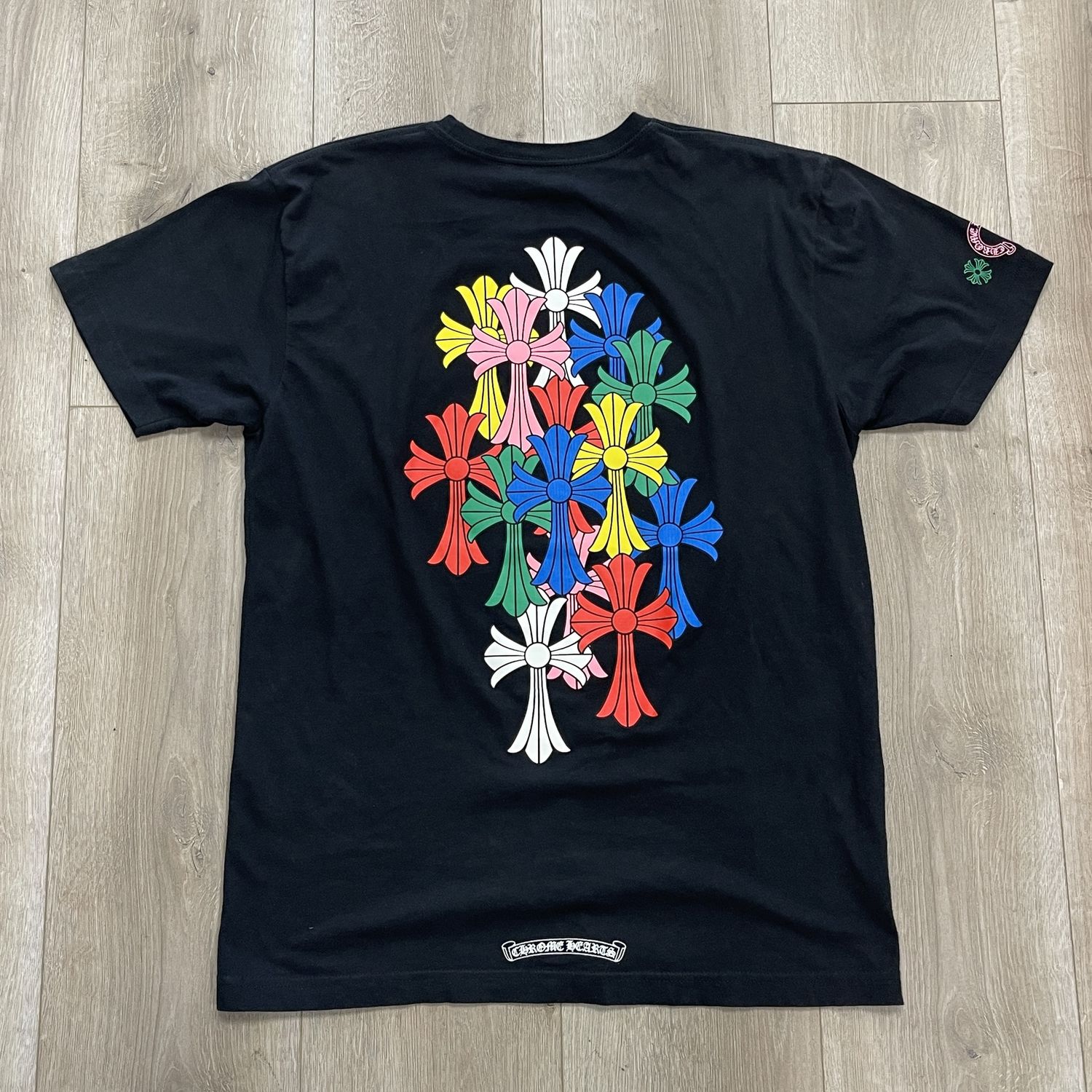 Chrome Hearts Multi Color Cross Cemetery T-shirt Black - Pre-Owned, Clothing Size: L, Product Condition: Pre-Owned