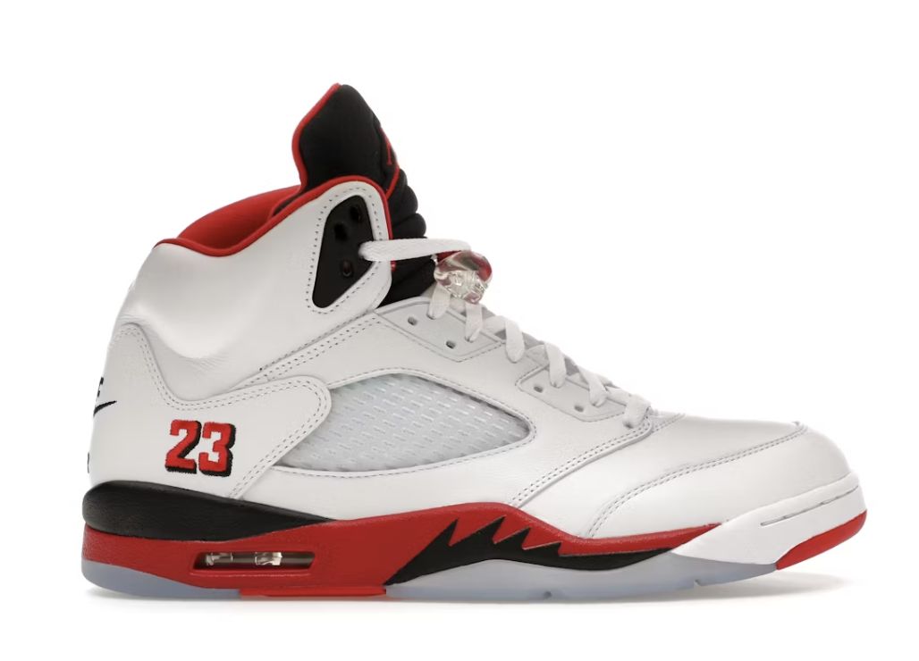 Jordan 5 Retro Fire Red Black Tongue (2025) • Brand New