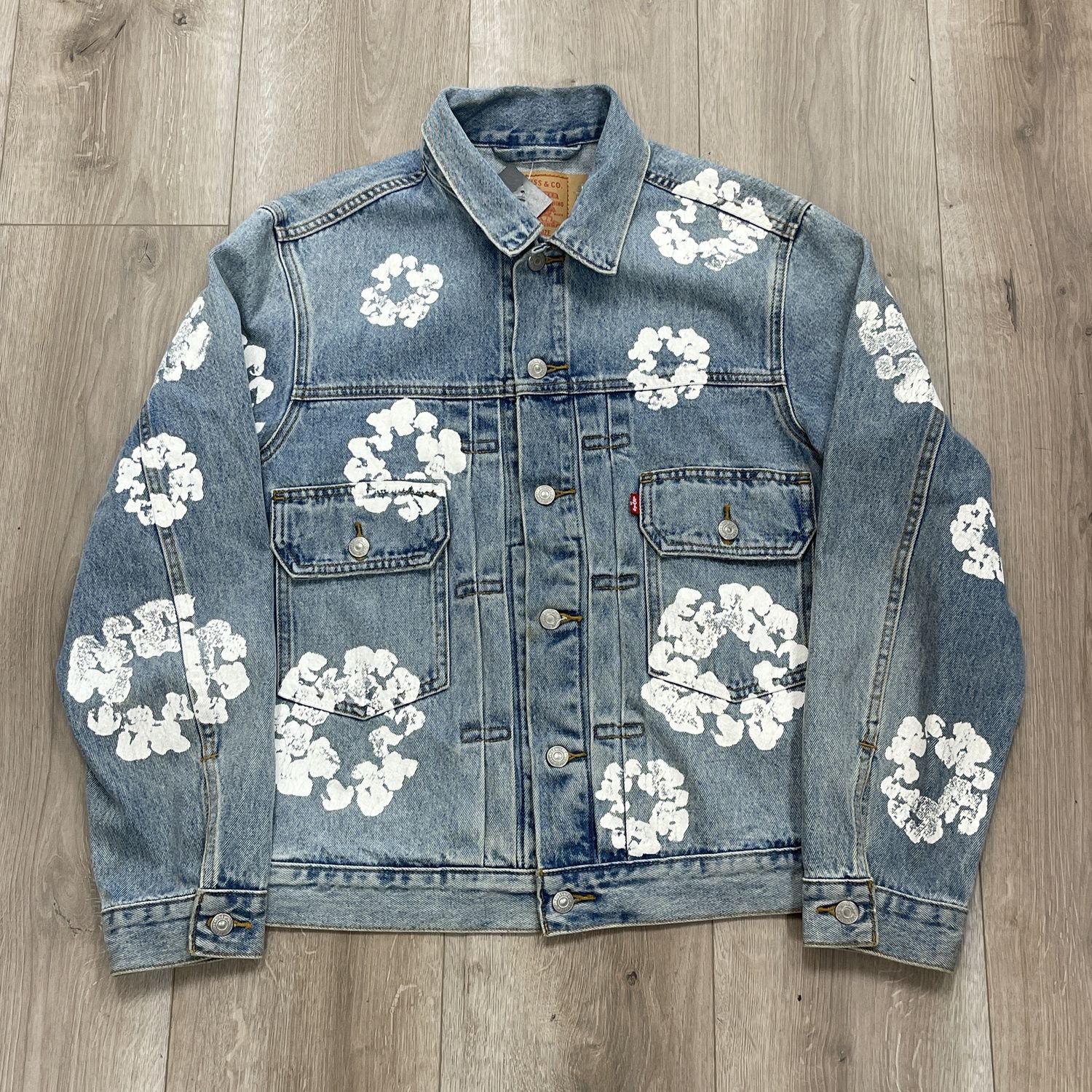 Denim Tears x Levi&#39;s Jacket Light Blue - Pre-Owned, Product Condition: Pre-Owned, Shoe Size: S
