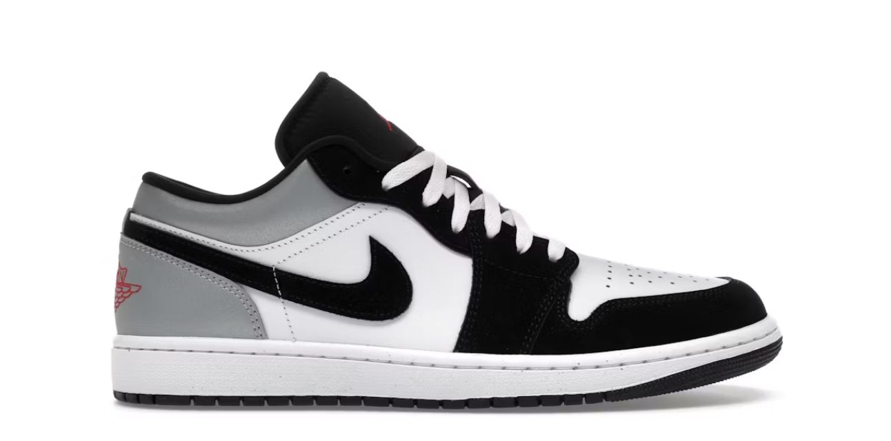 Jordan 1 Low SE White Fire Red Black Matte Silver • Brand New