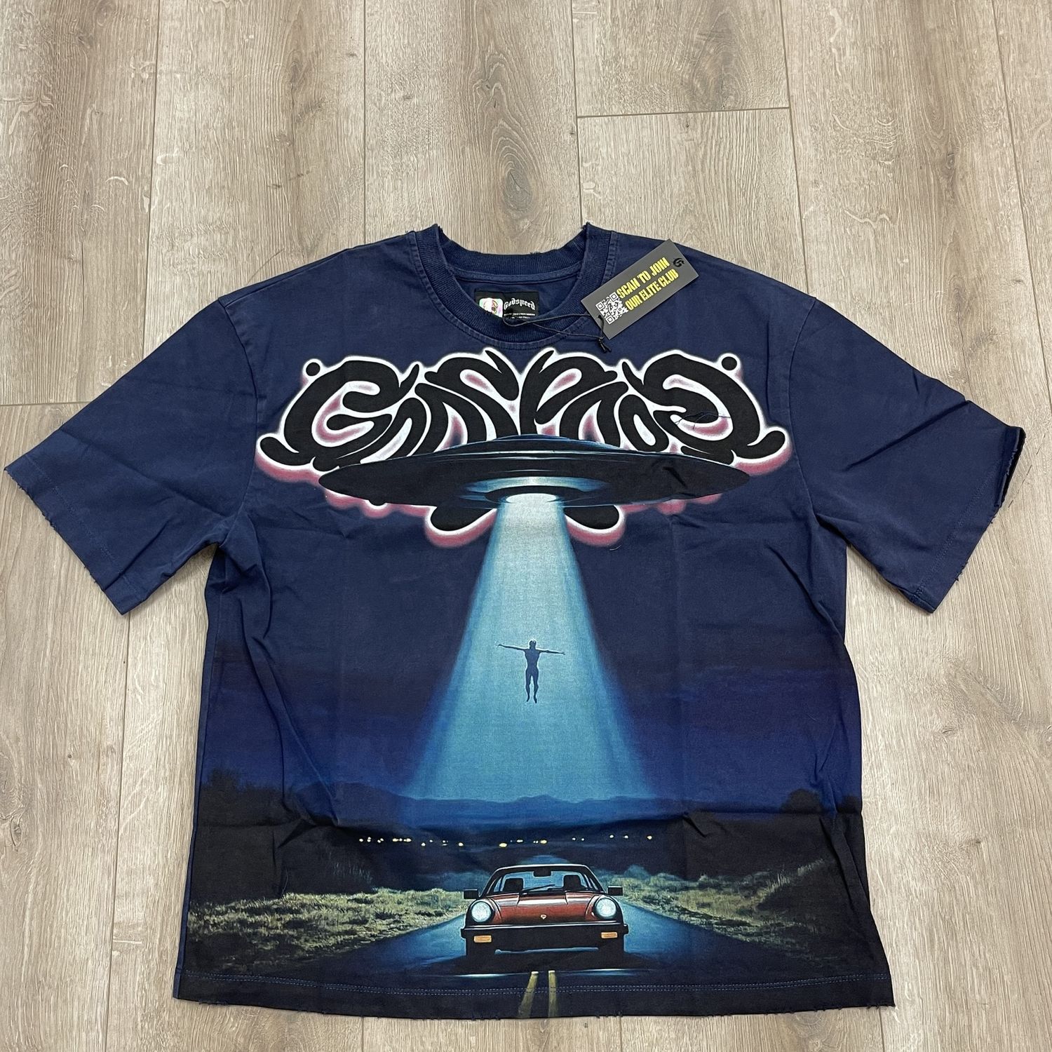 Godspeed O.B.E Abduction T-shirt Navy - New, Clothing Size: XS, Product Condition: Brand New
