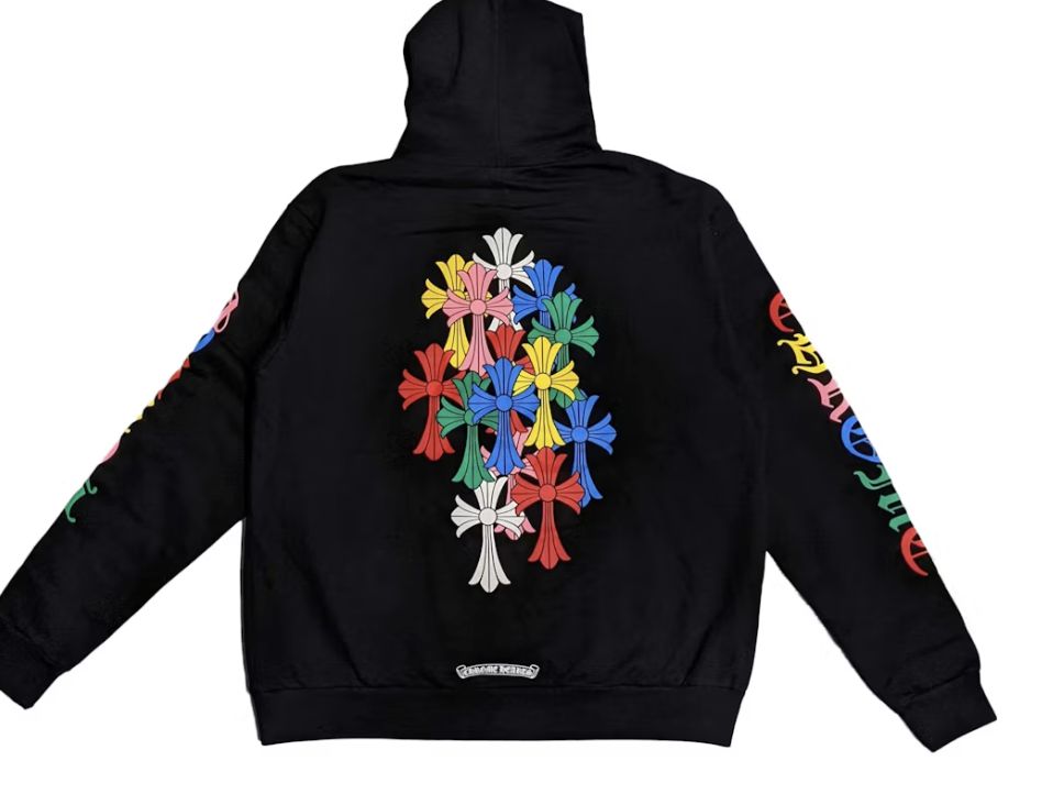 Chrome Hearts Multi Color Cross Cemetery Zip Up Hoodie - Pre-Owned