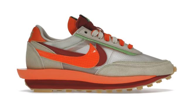 Nike LD Waffle sacai CLOT Kiss of Death Net Orange Blaze - Pre-Owned, Product Condition: Pre-Owned, Shoe Size: US M 9