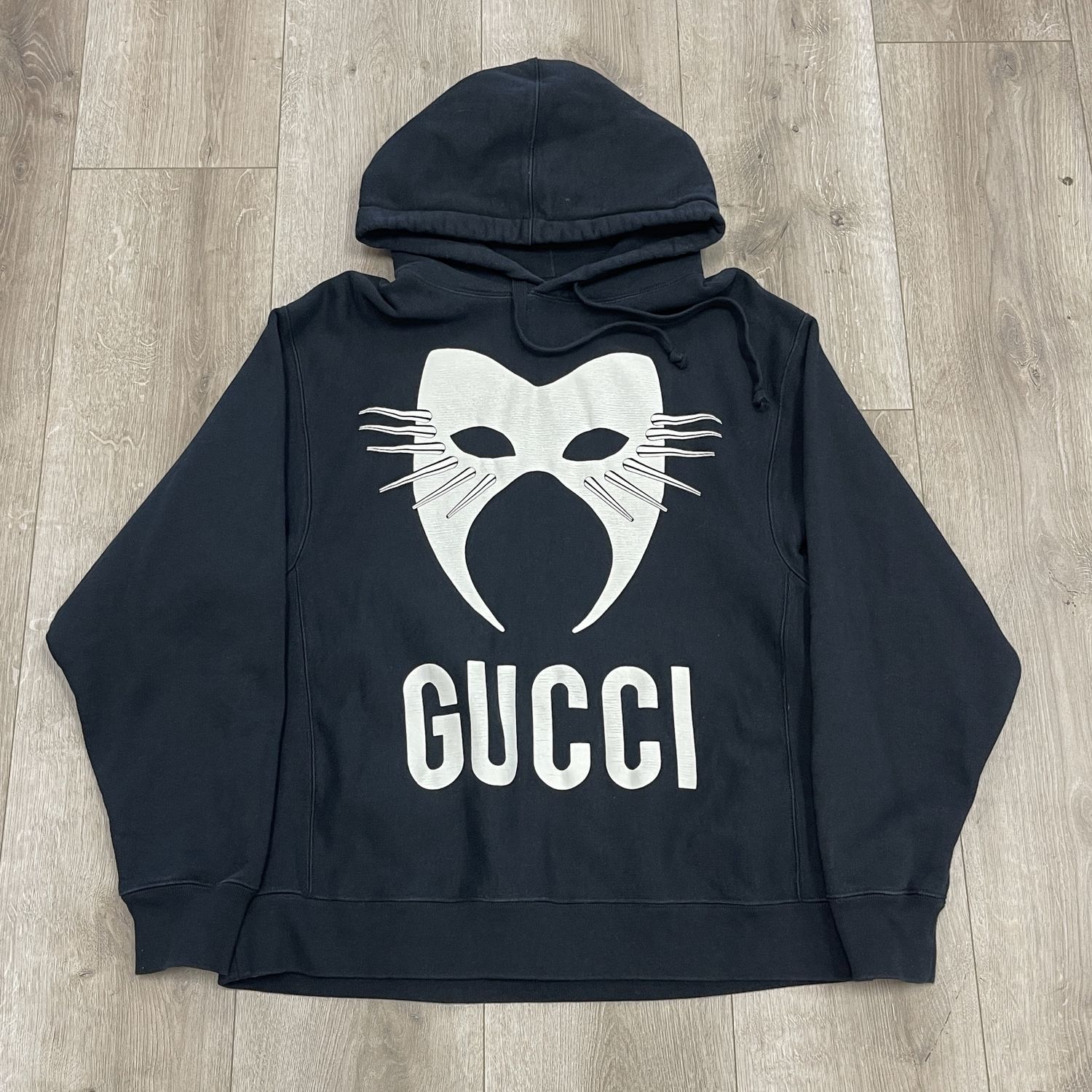 Gucci Manifesto mask logo hoodie - Pre-Owned, Clothing Size: L, Product Condition: Pre-Owned