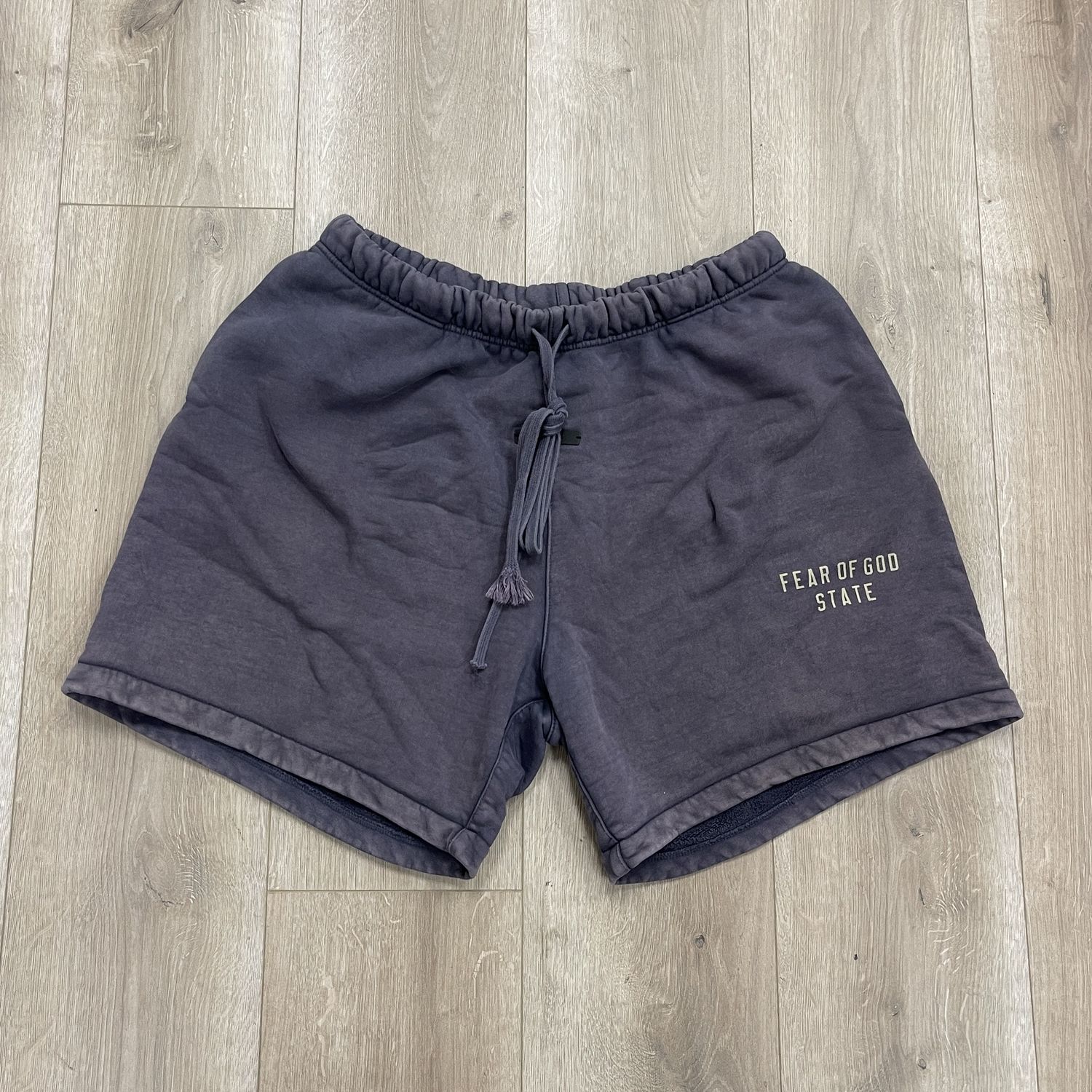 Fear of God Essentials Marine Heavy Fleece Soccer Sweat Shorts - Pre-Owned, Clothing Size: L, Product Condition: Pre-Owned