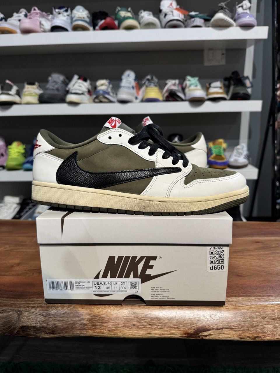 Jordan 1 Retro Low Og Sp Travis Scott Medium Olive • Pre-Owned, Product Condition: Pre-Owned, Shoe Size: US M 12