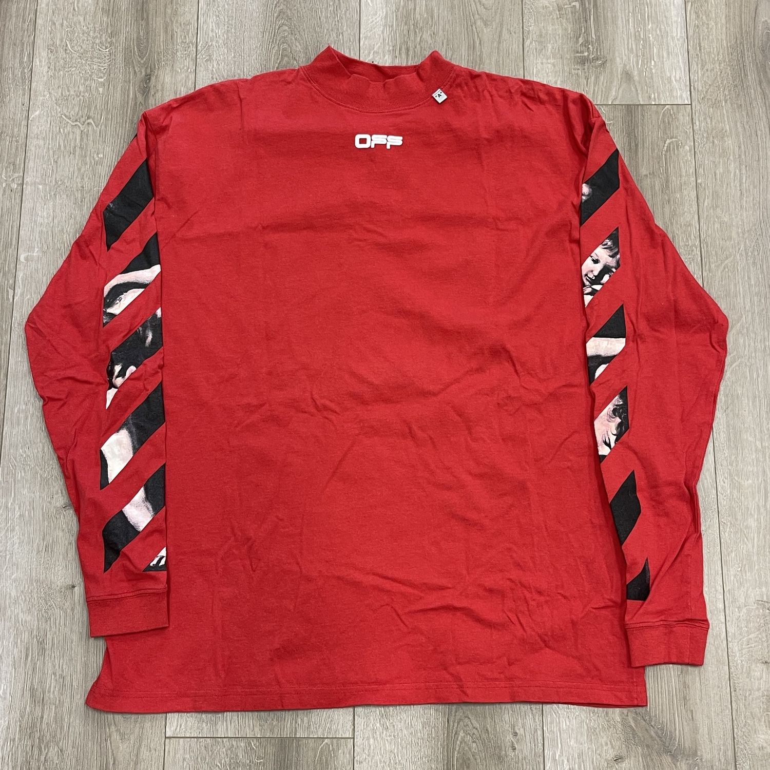 Off-White Red Arrows Longsleeve Tee - Pre-Owned, Clothing Size: S, Product Condition: Pre-Owned