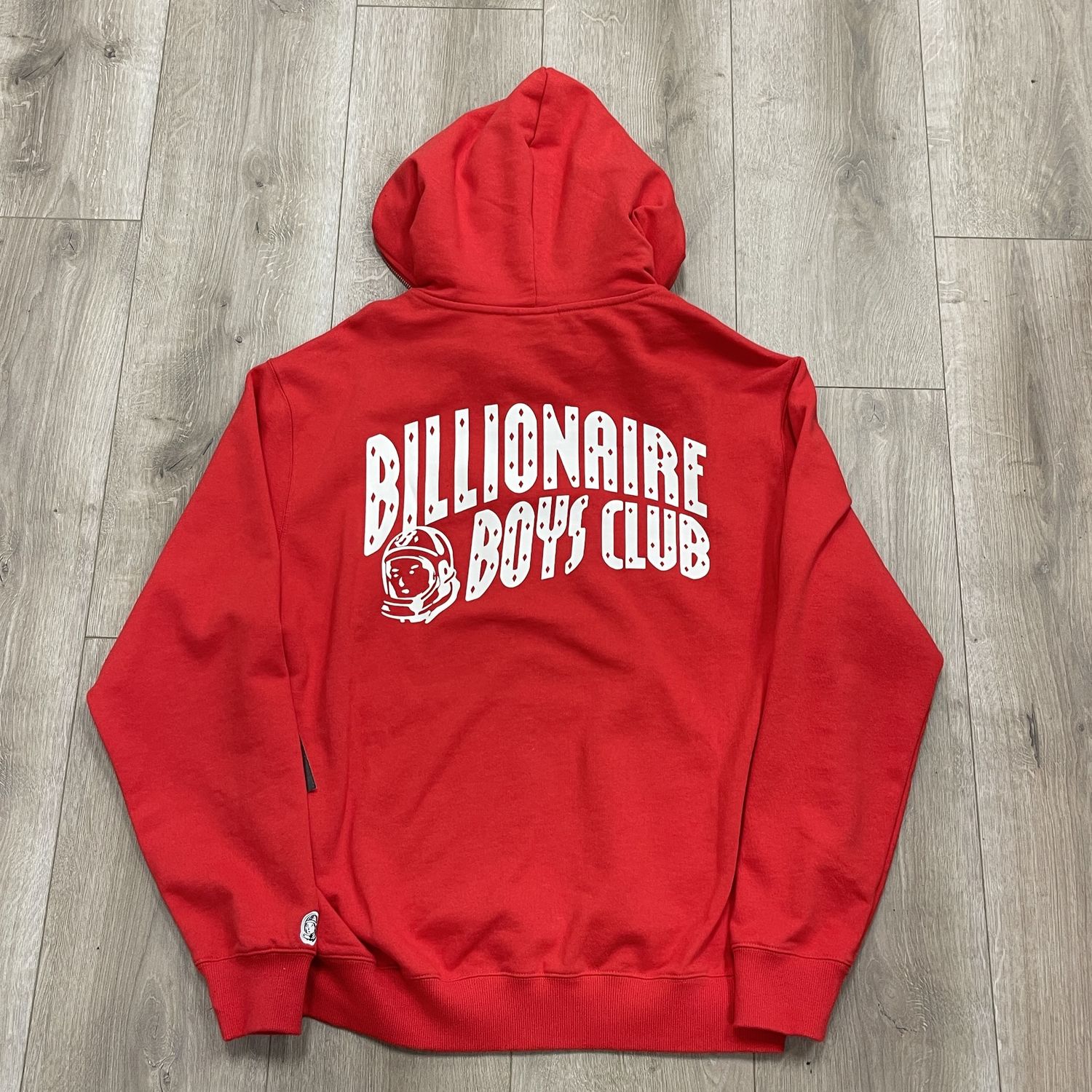 Billionaire Boys Club Helmet Zip Hoodie &#39;Red&#39; - Pre-Owned, Clothing Size: M, Product Condition: Pre-Owned