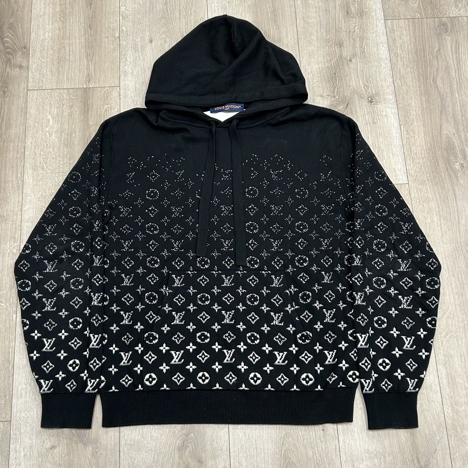 Louis Vuitton Monogram Gradient Hoodie Black - Pre-Owned, Clothing Size: M, Product Condition: Pre-Owned