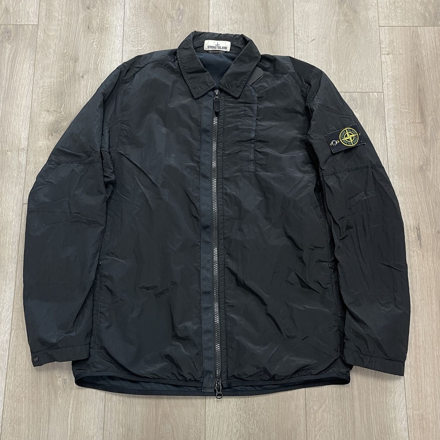 Stone Island Nylon Metal Overshirt Black - Pre-Owned, Clothing Size: XL, Product Condition: Pre-Owned