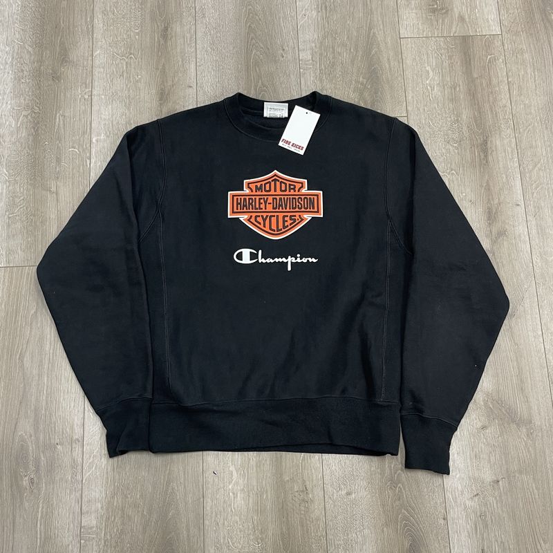 Harley Davidson Champion Fanatic Crew Neck Sweatshirt - Pre-Owned