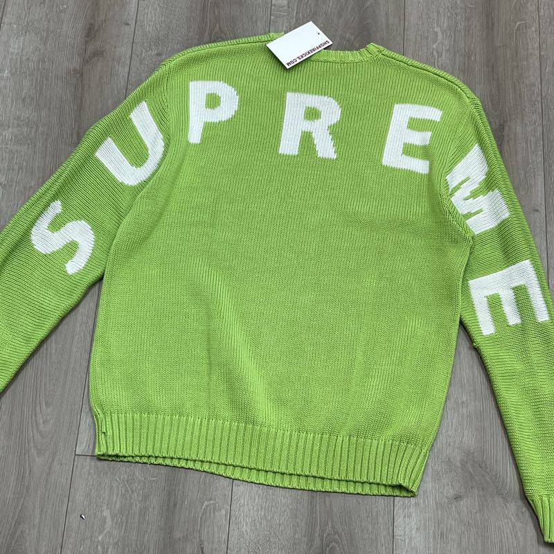 2020 Supreme Back Logo Sweater Green - Pre-Owned