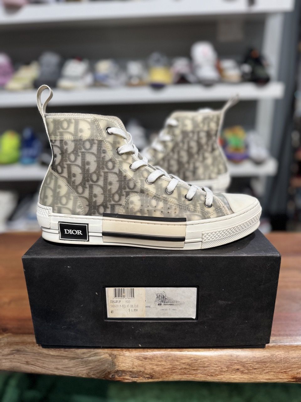Dior B23 High Top Logo Oblique - Pre-Owned, Product Condition: Pre-Owned, Shoe Size: US M 8