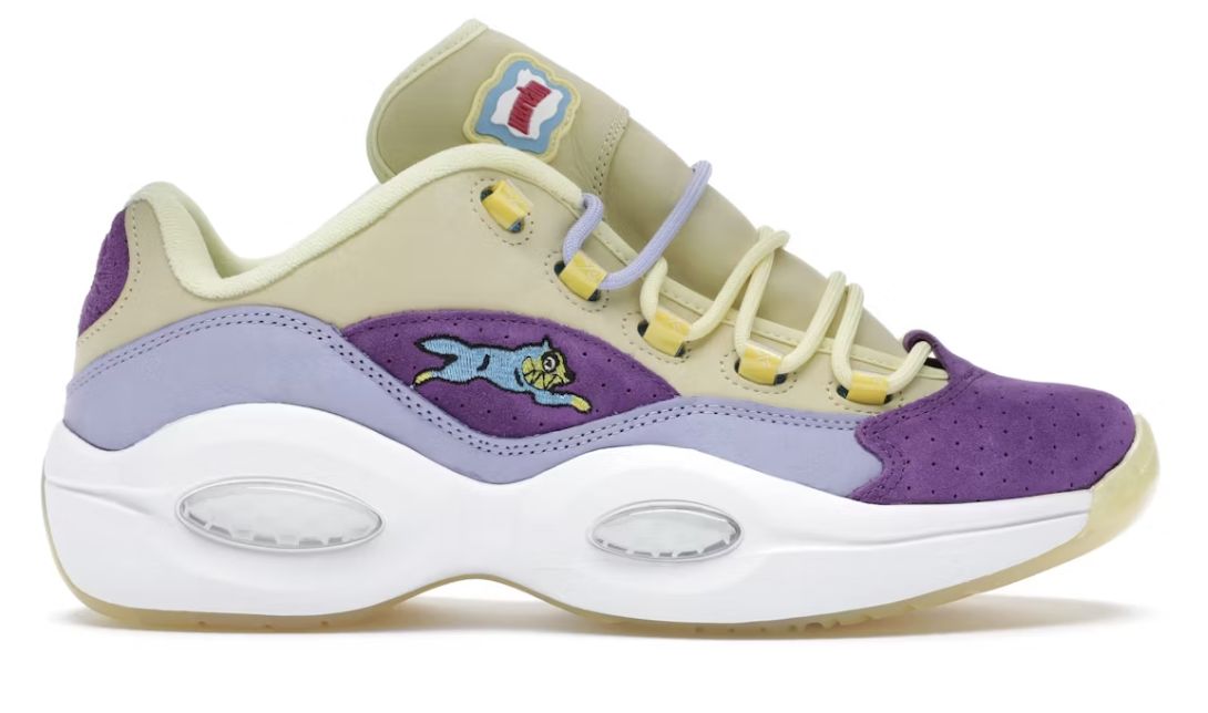 Reebok Question Low BBC Ice Cream Running Dog Yellow Purple - Brand New, Product Condition: Brand New, Shoe Size: US M 10.5