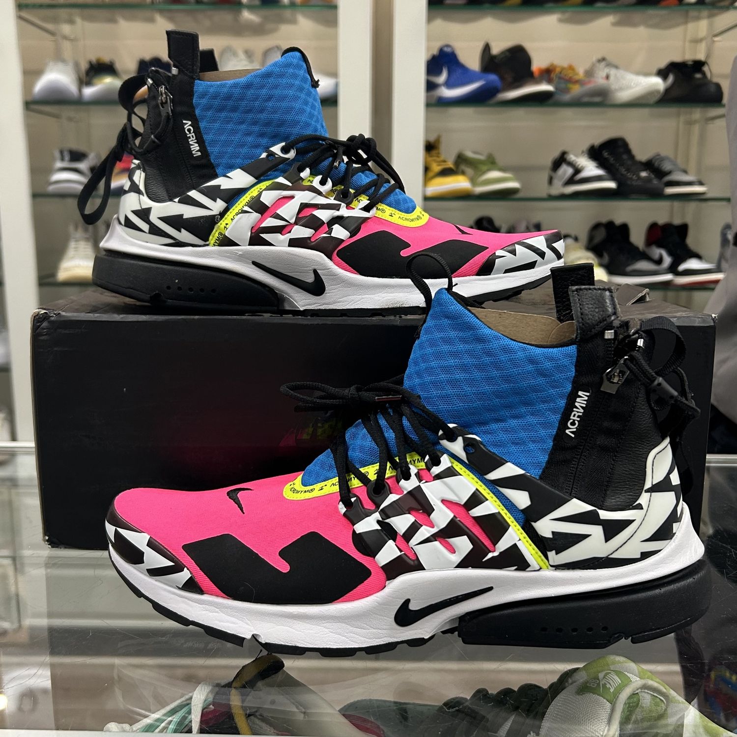 Nike Air Presto Mid Acronym Racer Pink - Pre-Owned, Product Condition: Pre-Owned, Shoe Size: US M 11