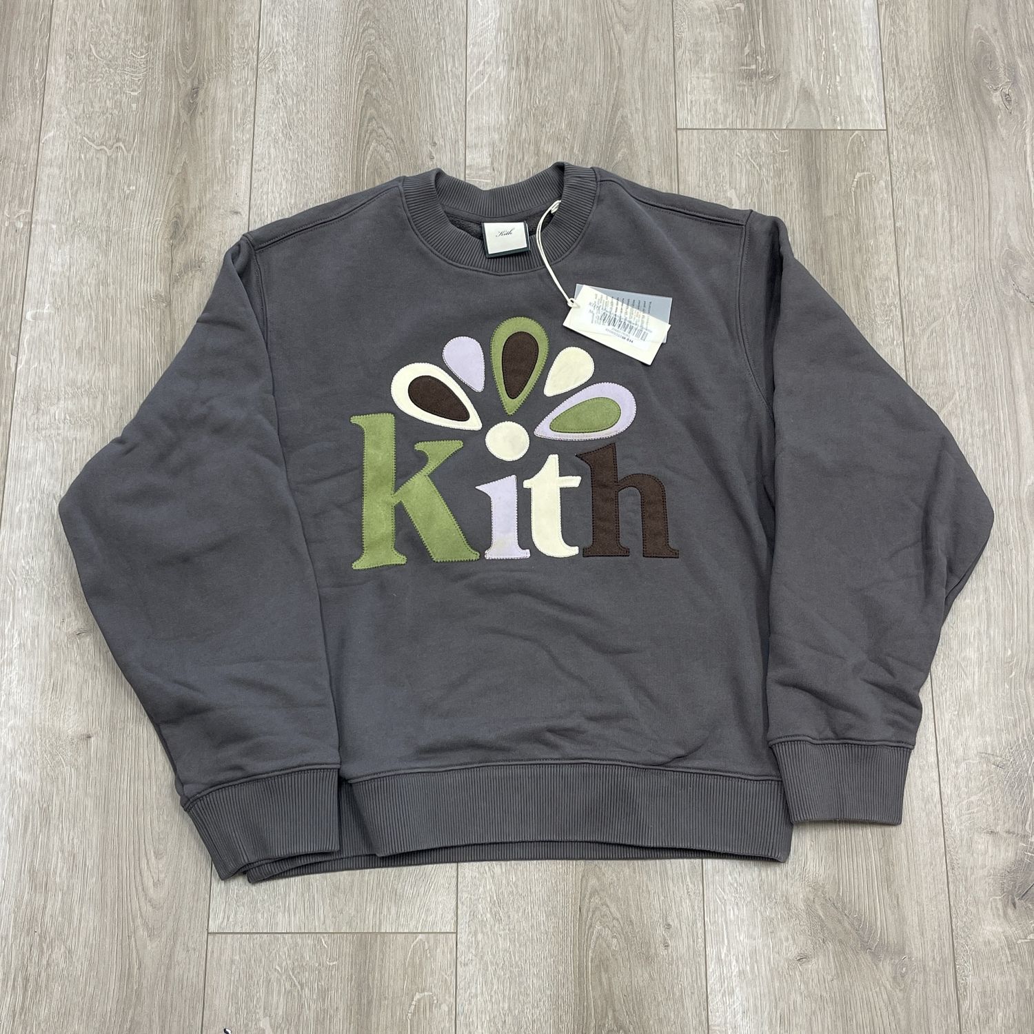 Kith Ashwin Applique Crewneck Hematite - New, Clothing Size: M, Product Condition: Brand New