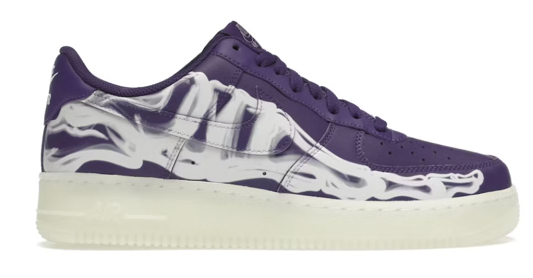 Nike Air Force 1 Low &#39;07 QS Purple Skeleton Halloween (2021) - Brand New